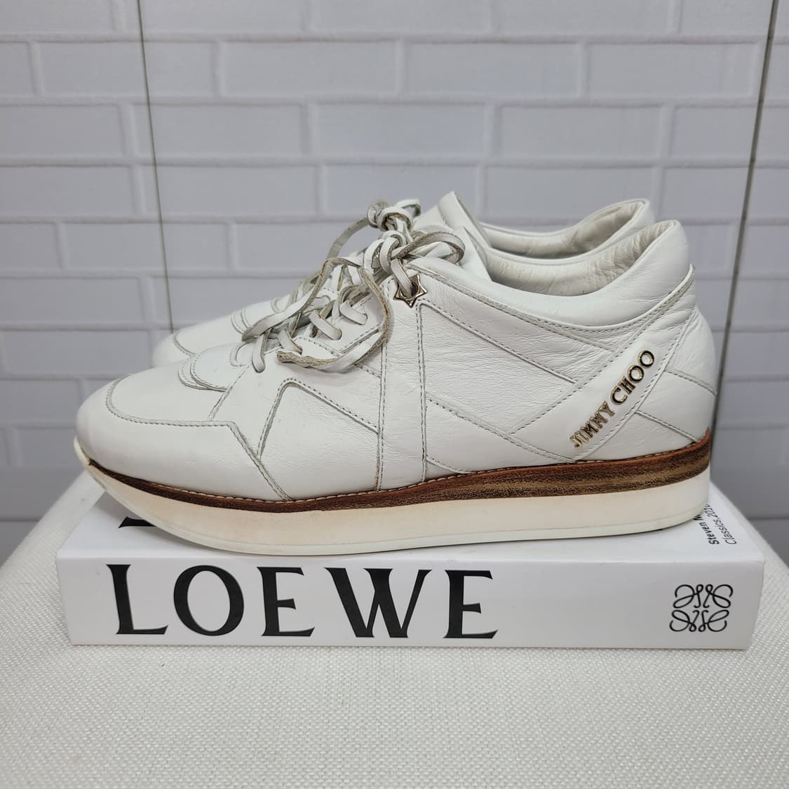 지미추 가죽 스니커즈 운동화 신발 Made in Italy 245사이즈 상품이미지2