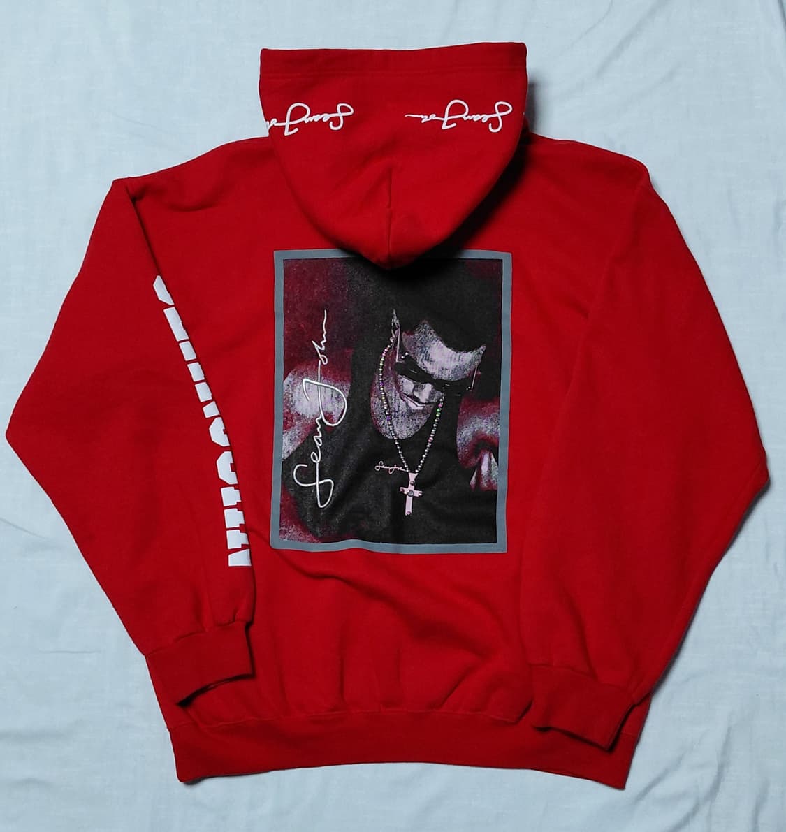 90s 힙합 감성 숀 존 (Sean John) 자수 로고 기모 후드티 상품이미지1