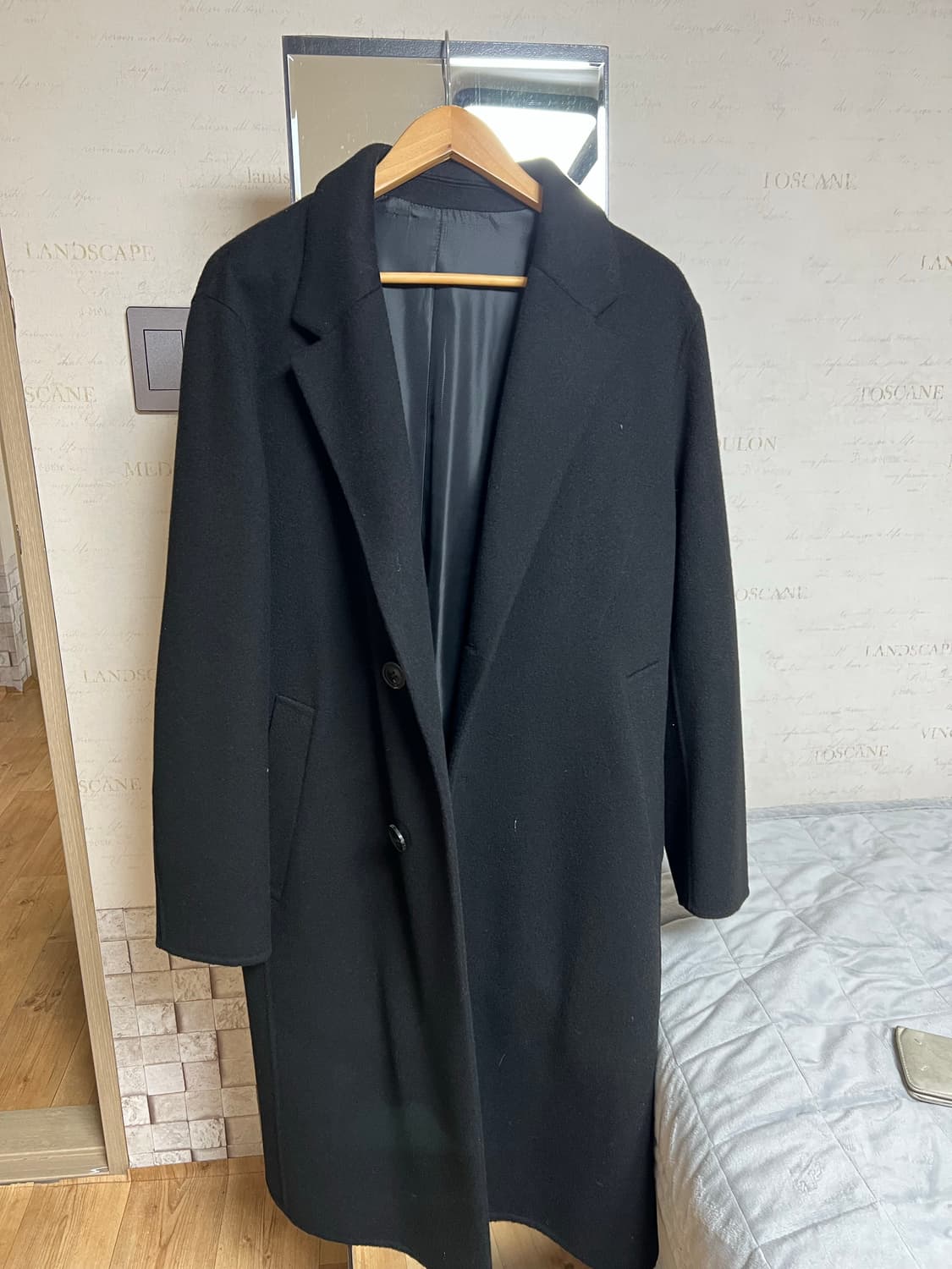 솔리드옴므 블랙코트 46사이즈 상품이미지6