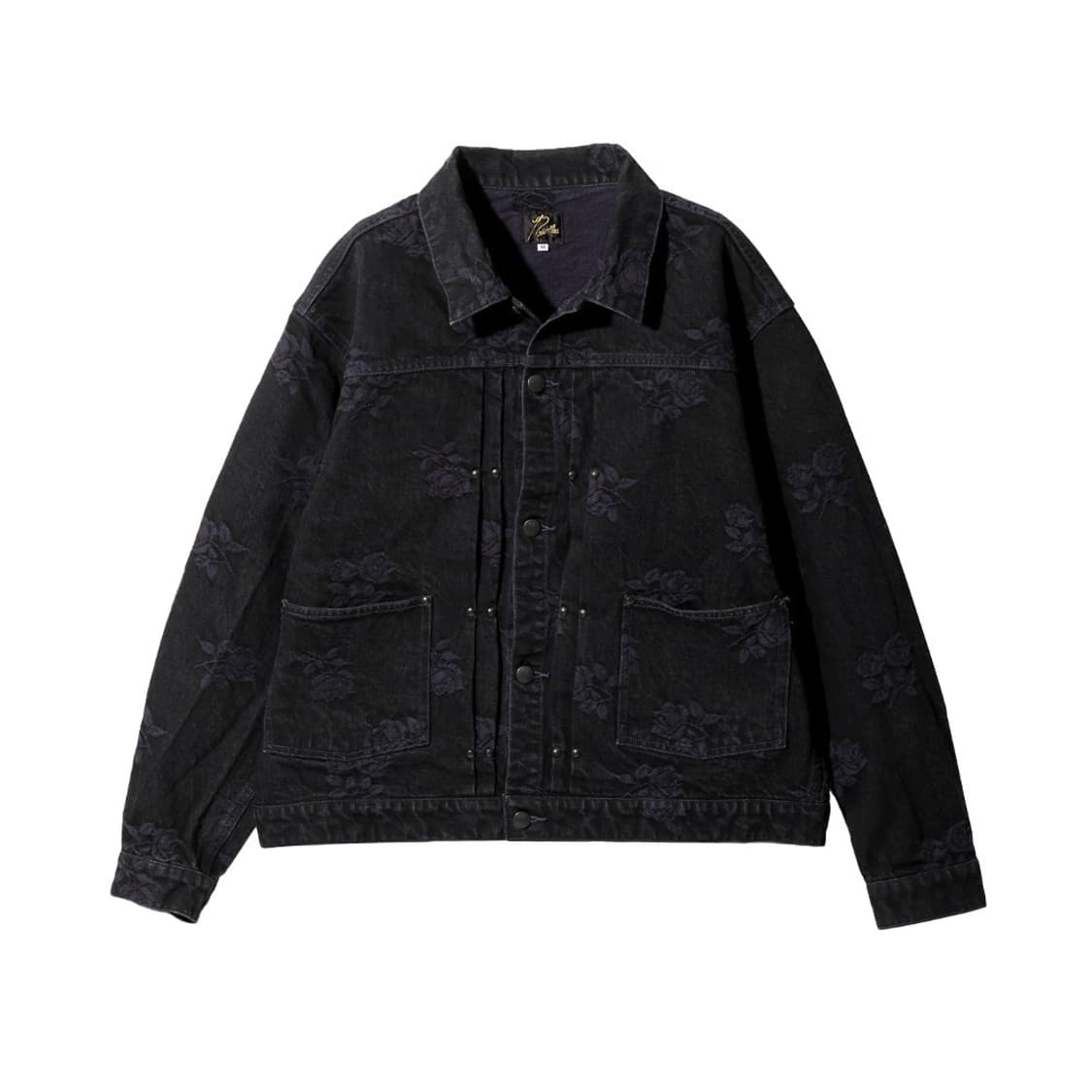 (L) Needles jean jacket 니들스 블랙 로즈 데님 자켓 상품이미지1