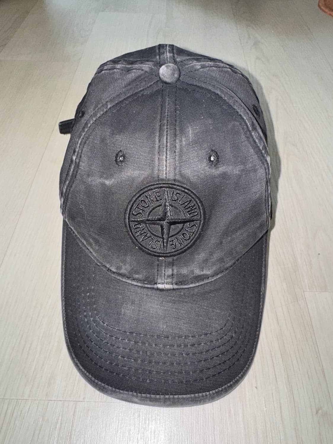 스톤아일랜드 빈티지 워싱 블랙 패치 볼캡 상품이미지1