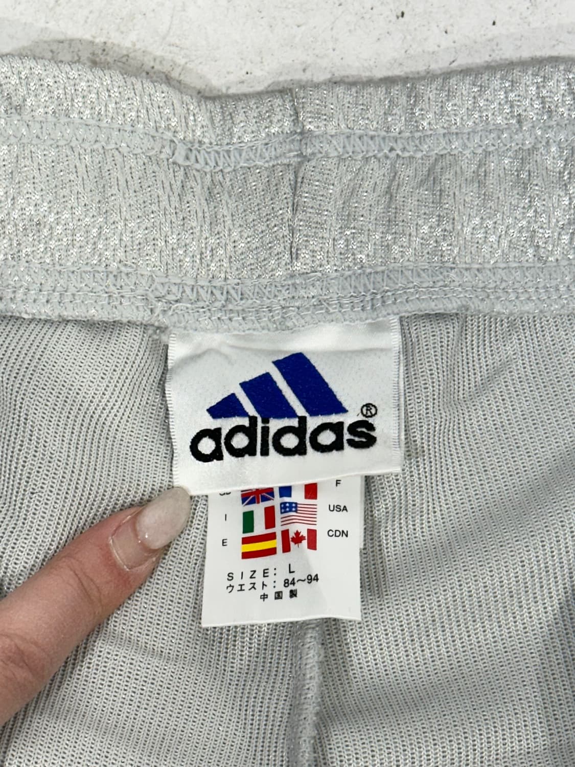 90s 아디다스 와이드 그레이 사이드 라인 추리닝 바지 트레이닝 팬츠 L 상품이미지7