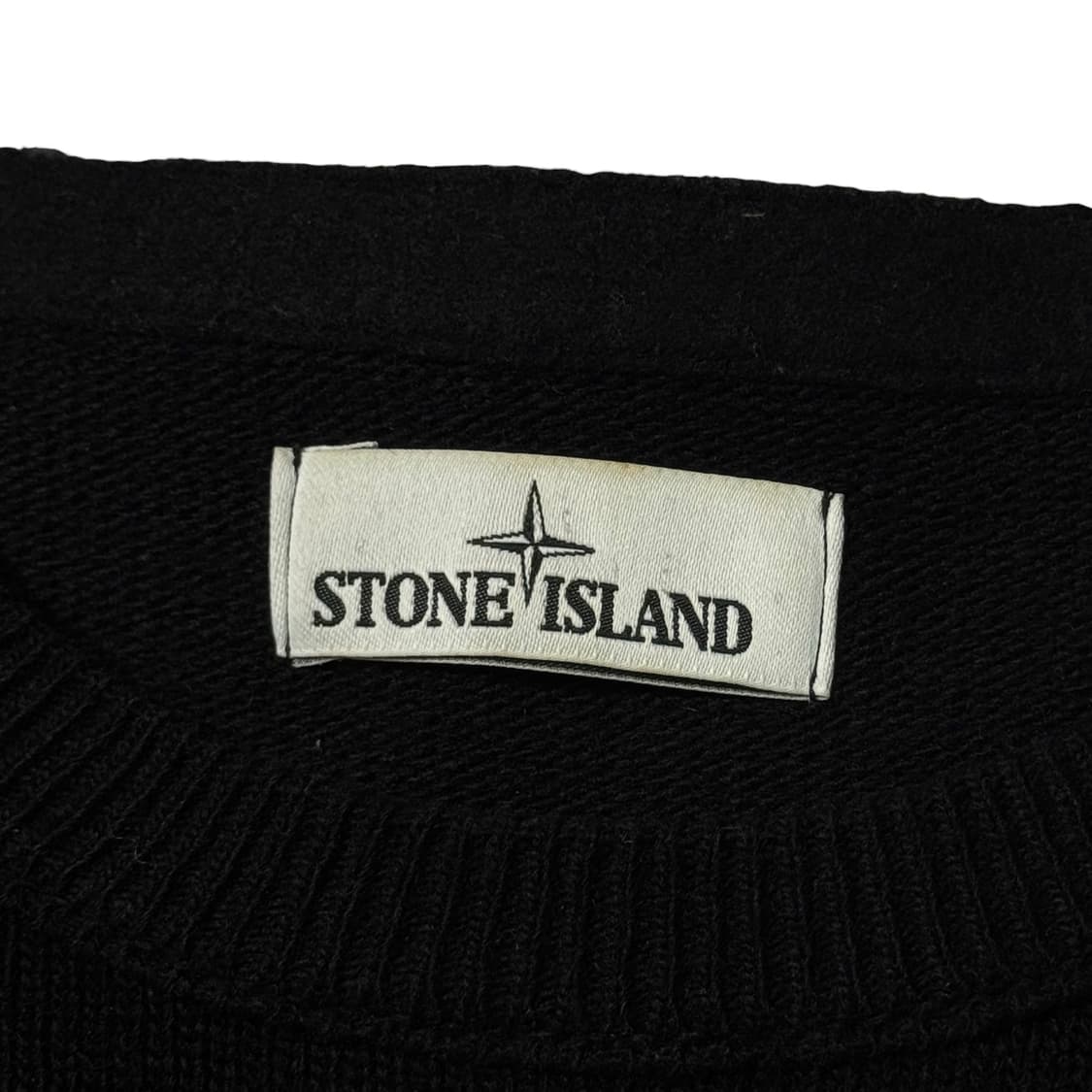 (M) 스톤 아일랜드 와펜 울 니트 블랙 상품이미지5