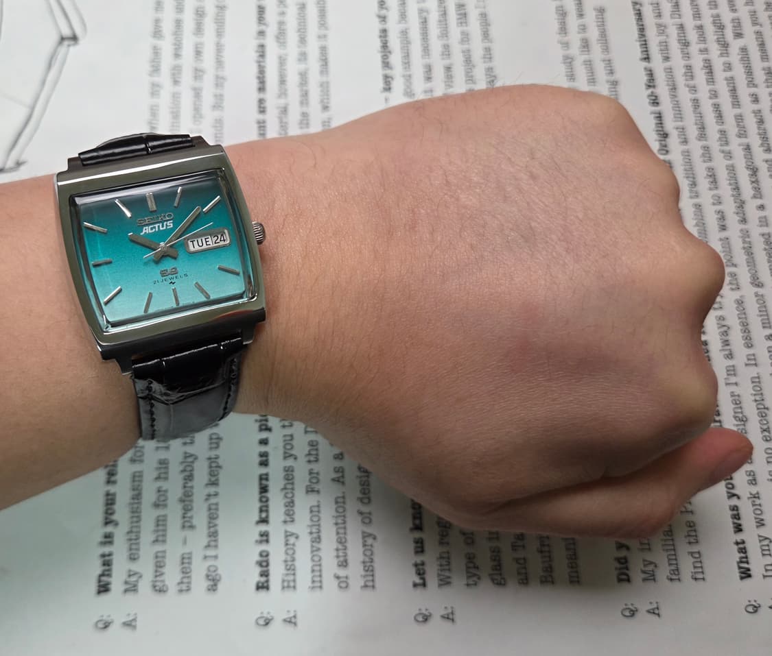 빈티지 세이코 액투스 SS 테레비 청록투톤 데이데이트 오토매틱
 상품이미지8
