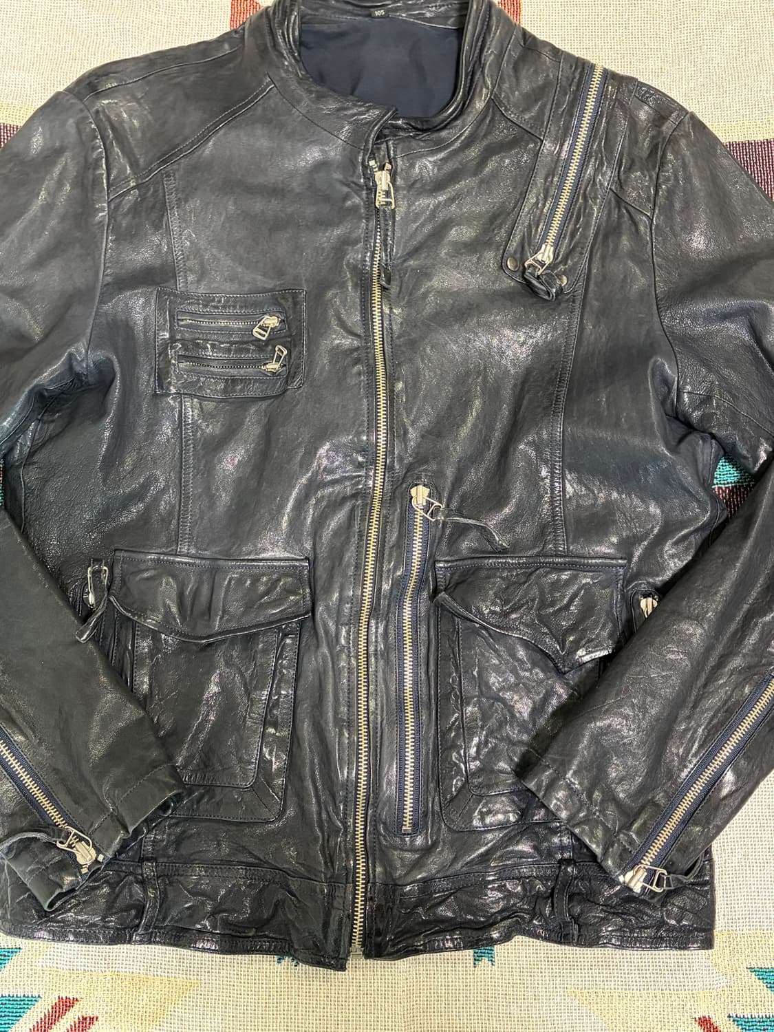 이태리 리얼레더 바이커 카페레이서 자켓 상품이미지2