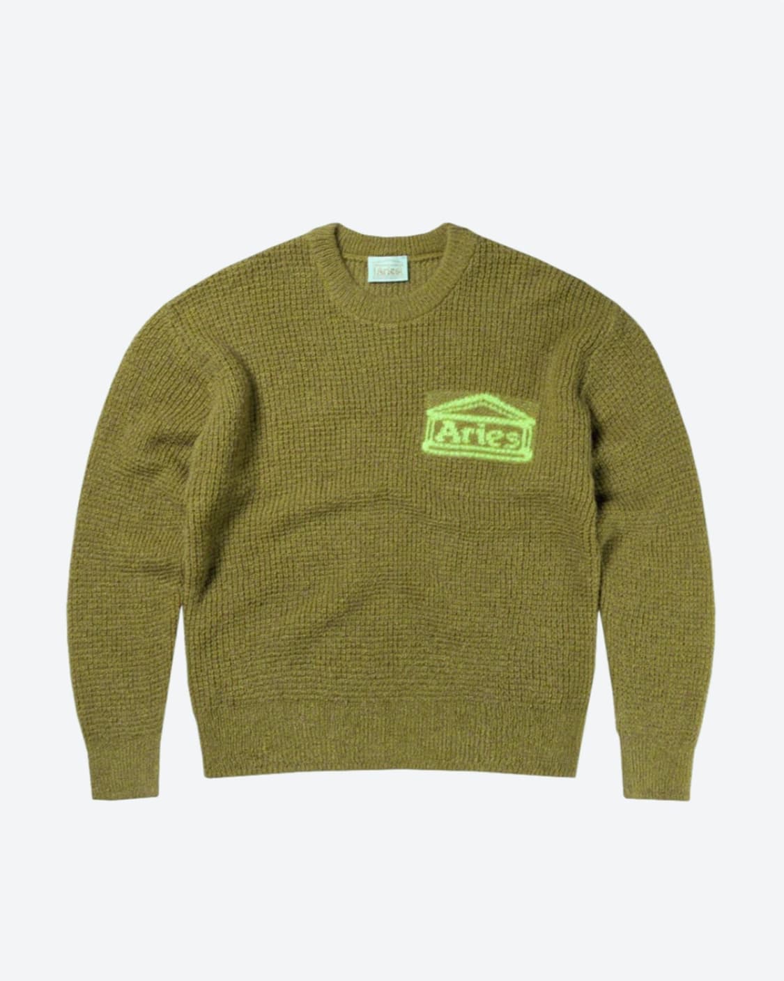 Aries 에리즈 waffle knit jumper Khaki 상품이미지1