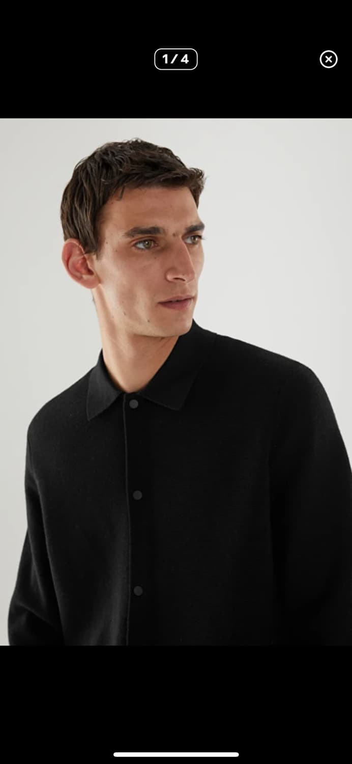 COS 코스 울 니트 가디건 네이비 L 상품이미지2