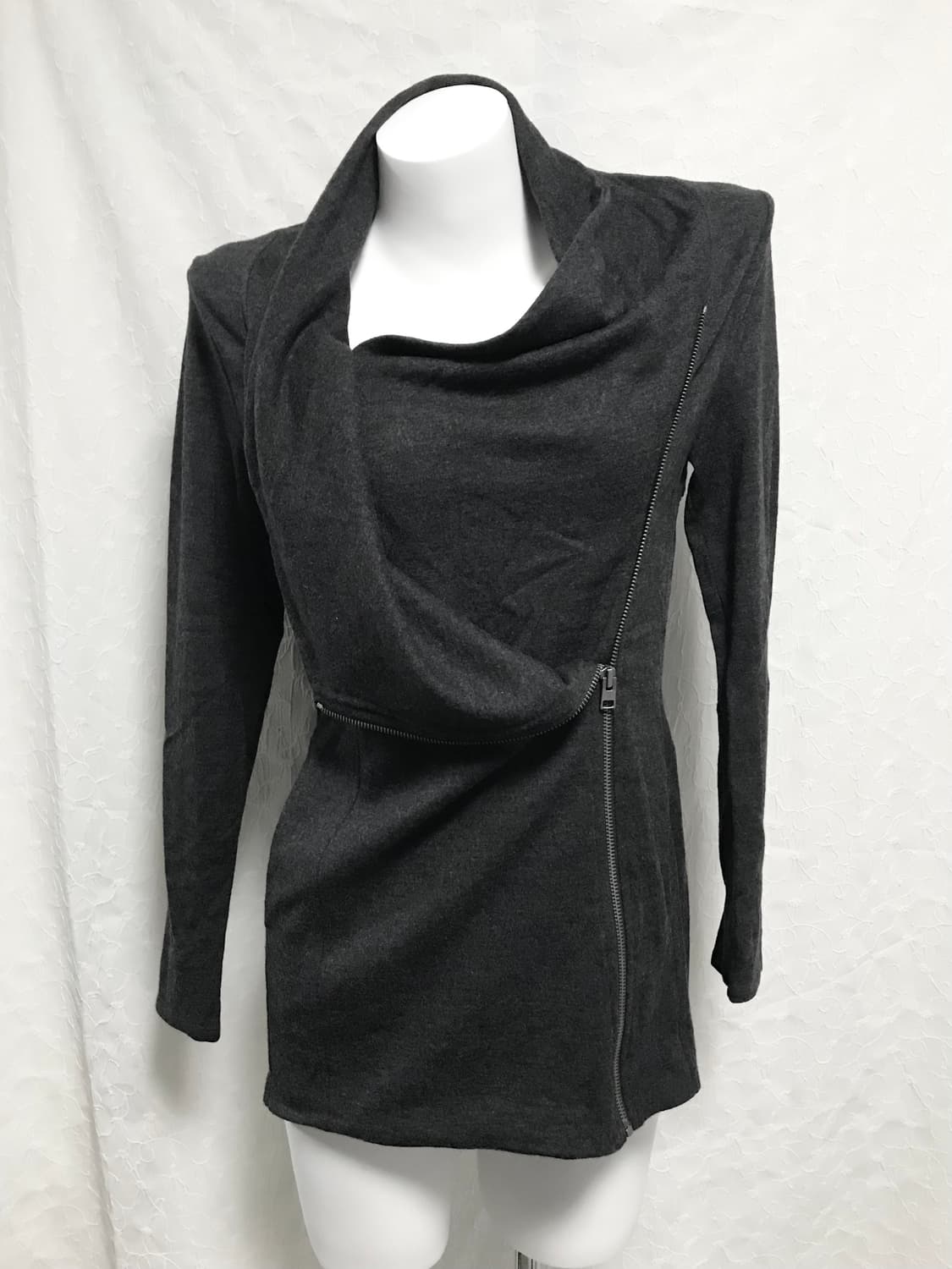 빈티지 헬무트랭깔 사선 지퍼 울 집업 가디건 상품이미지5