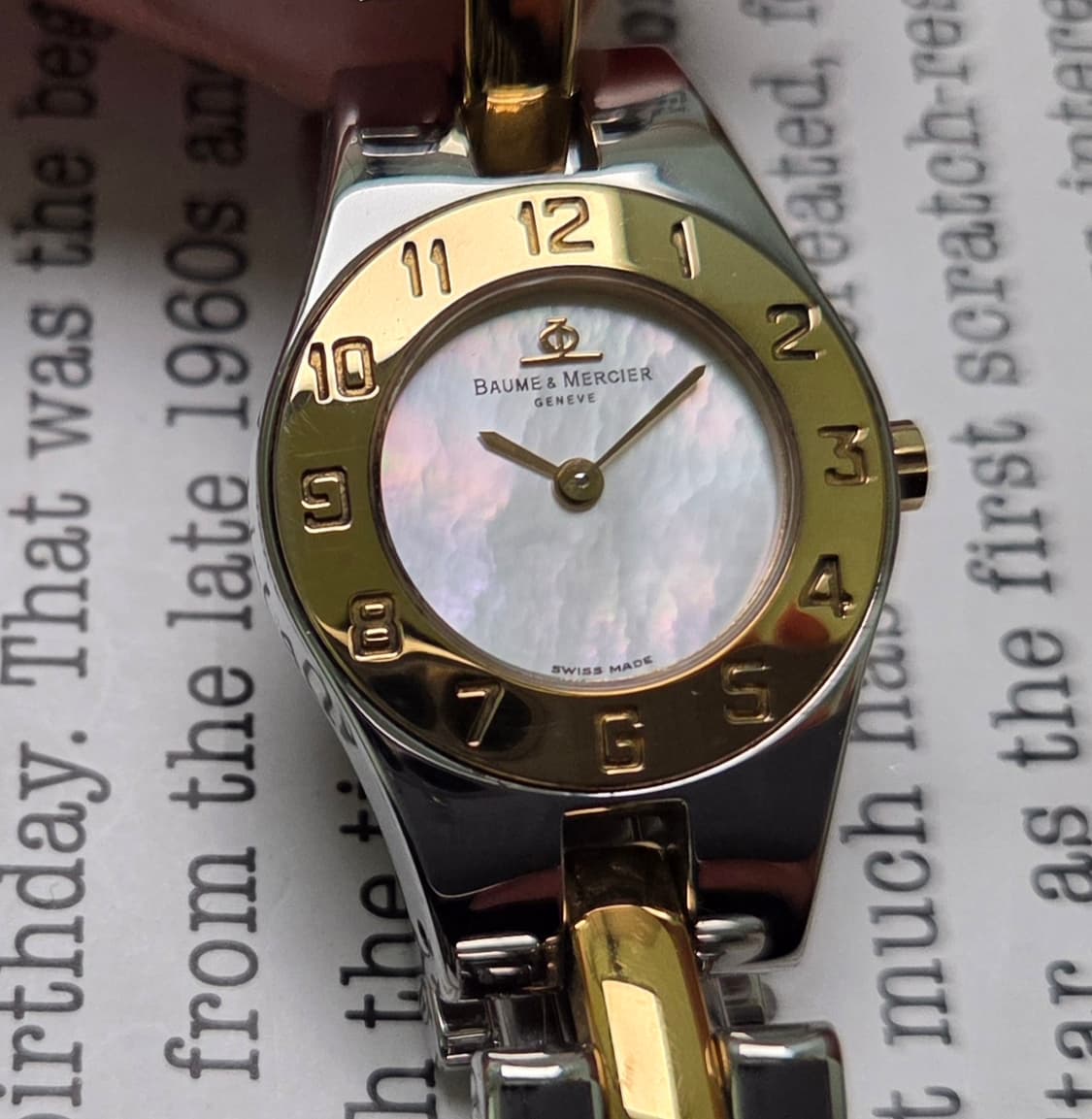 레어] 보메메르시에 리네아(Linea) 자개판 콤비 브레이슬릿 ver. 상품이미지8