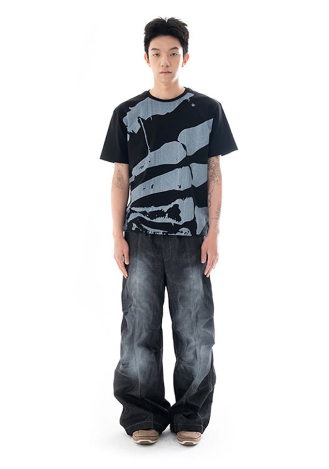 아캄 Sprayed Denim Pants (Black) 상품이미지1