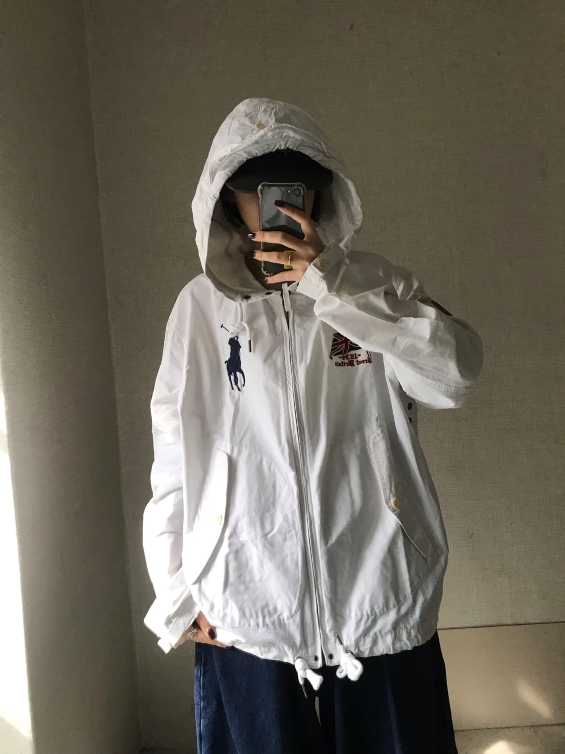 폴로 브리튼 빅포니 화이트 후드 자켓 상품이미지6