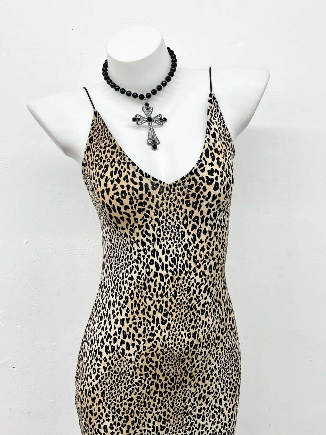 갸루 레오파드 원피스 상품이미지2