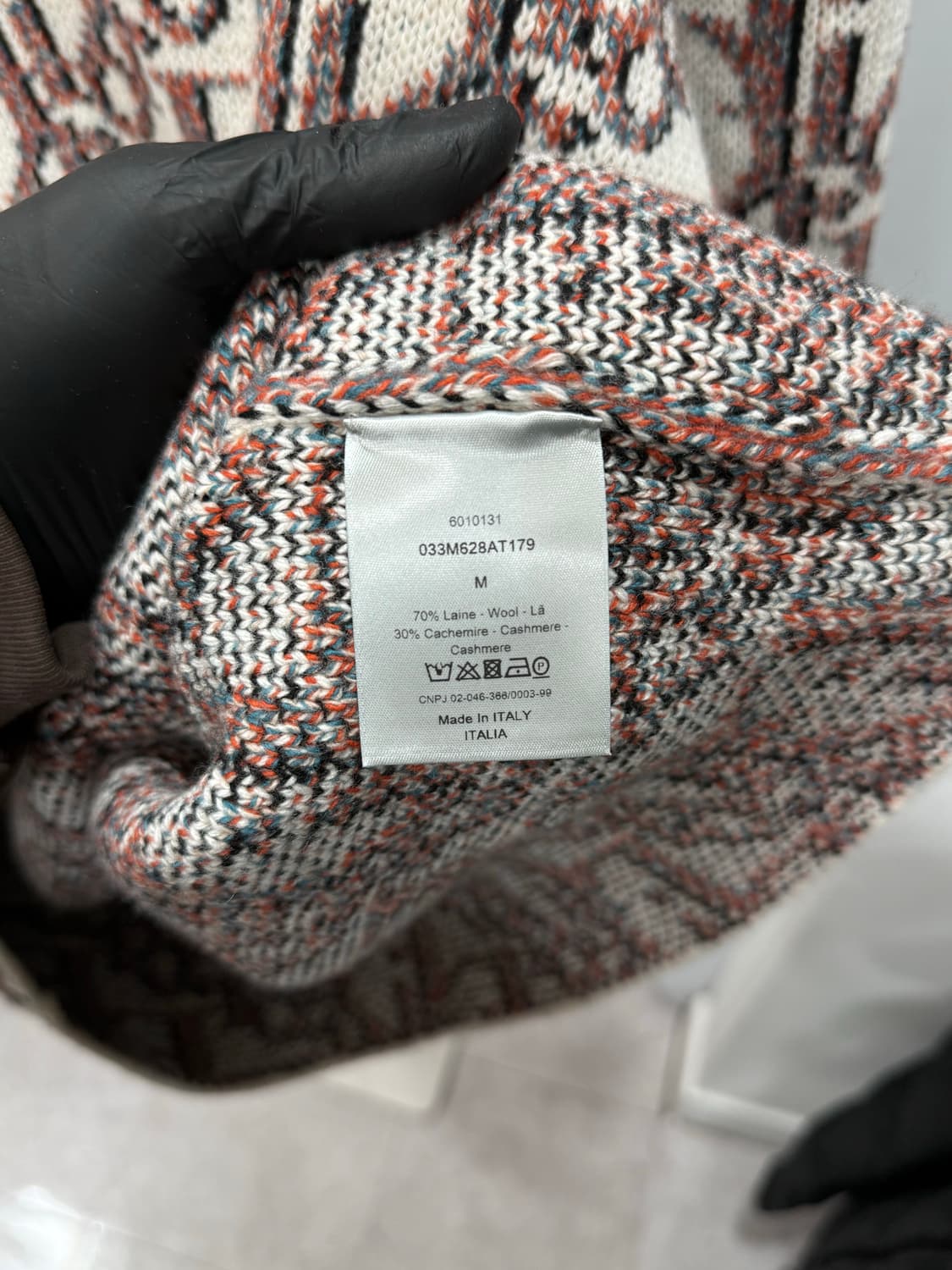 디올 오블리크 스투시 니트 M 상품이미지4