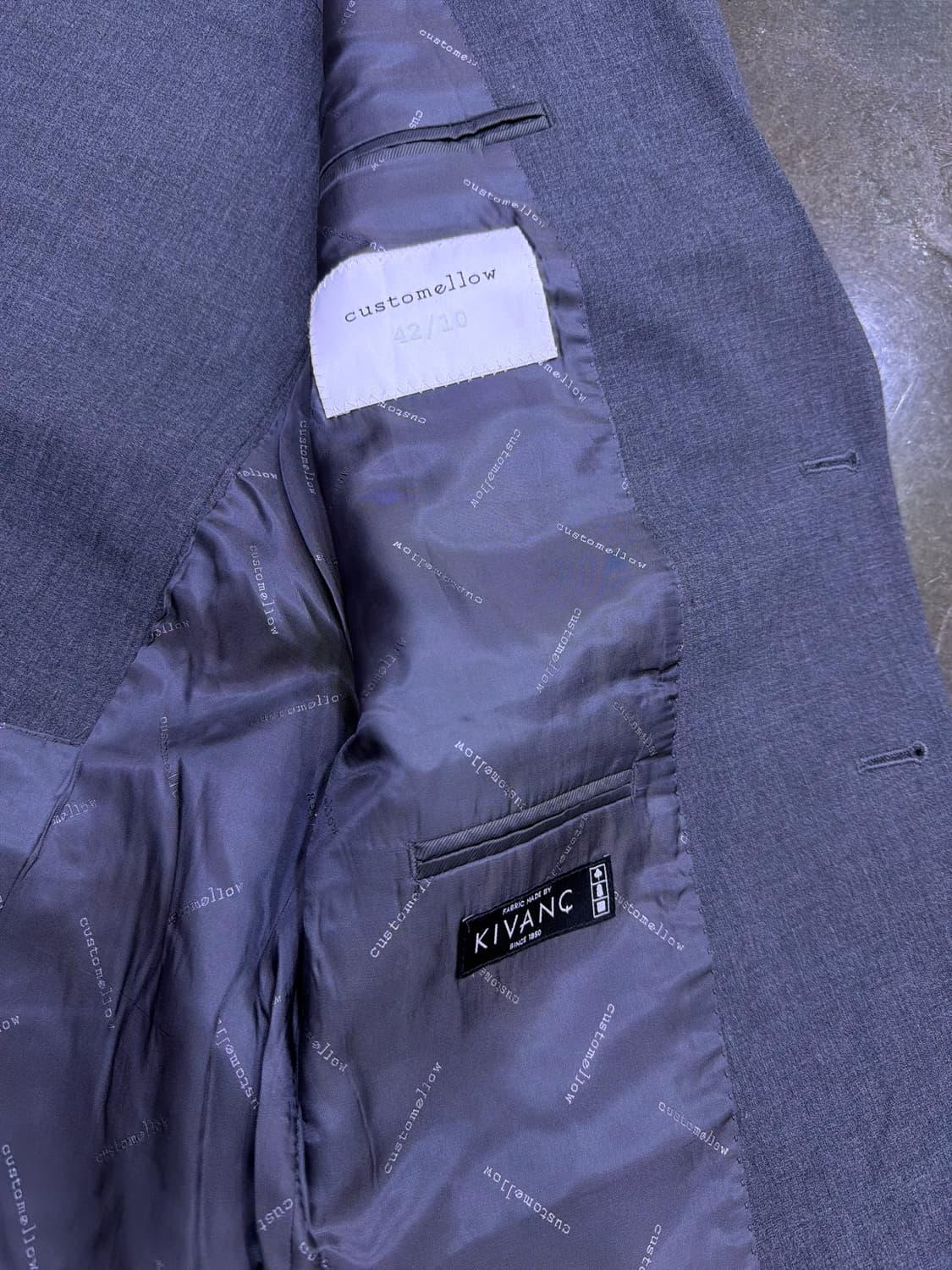 Customellow 커스텀멜로우 싱글 투버튼 그레이 자켓 110 상품이미지7