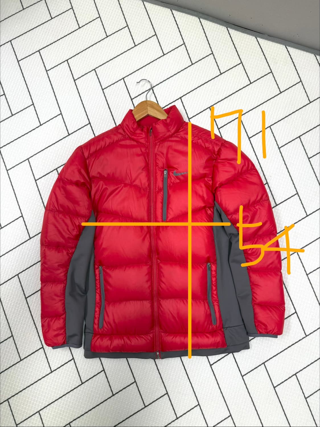 남성 100 L / 나이키 골프 패딩 레드 상품이미지2
