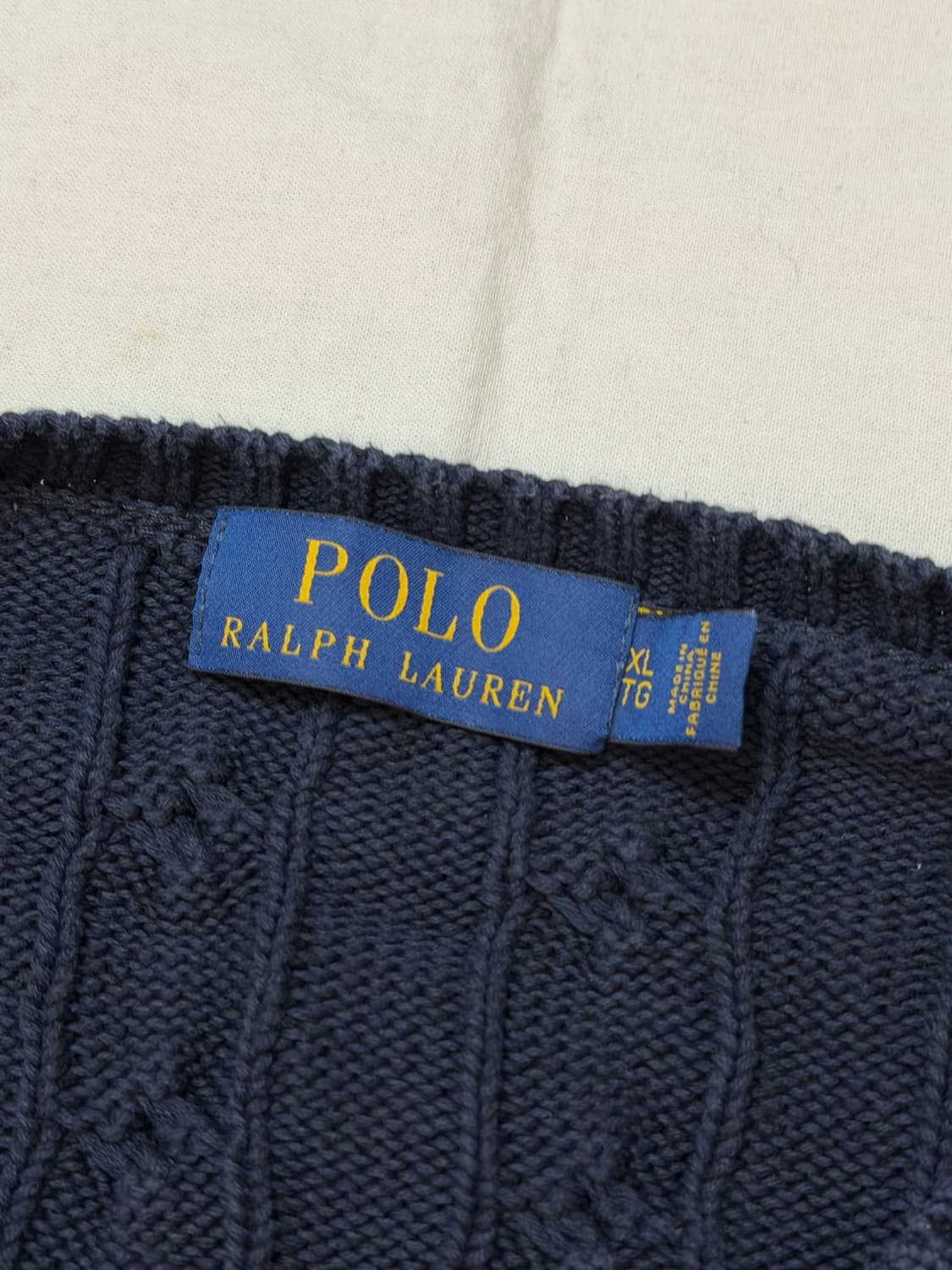 신형) 폴로 랄프로렌 꽈배기 케이블 니트 네이비 상품이미지3