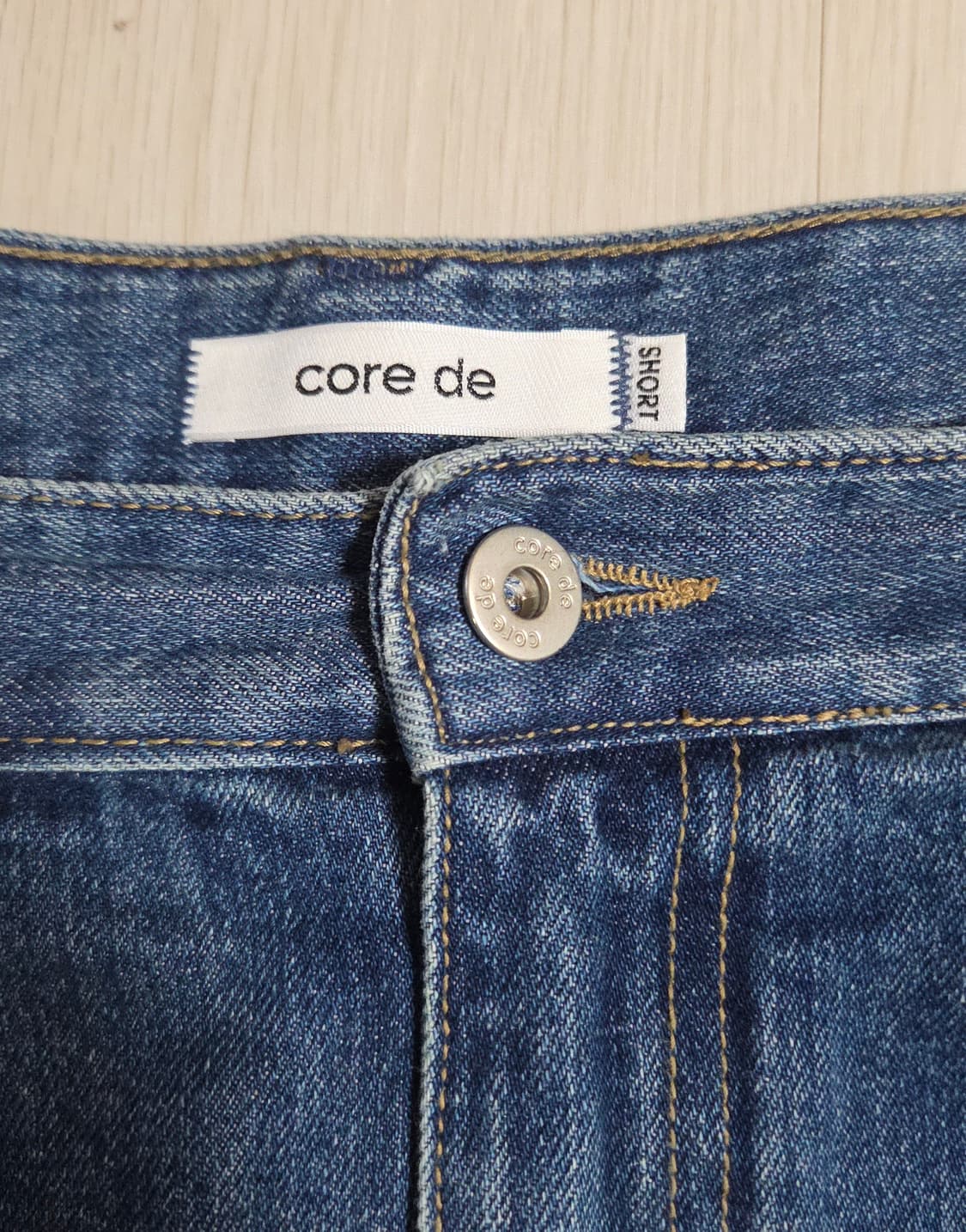 코어드 core de 핀턱 와이드 데님 팬츠  상품이미지2