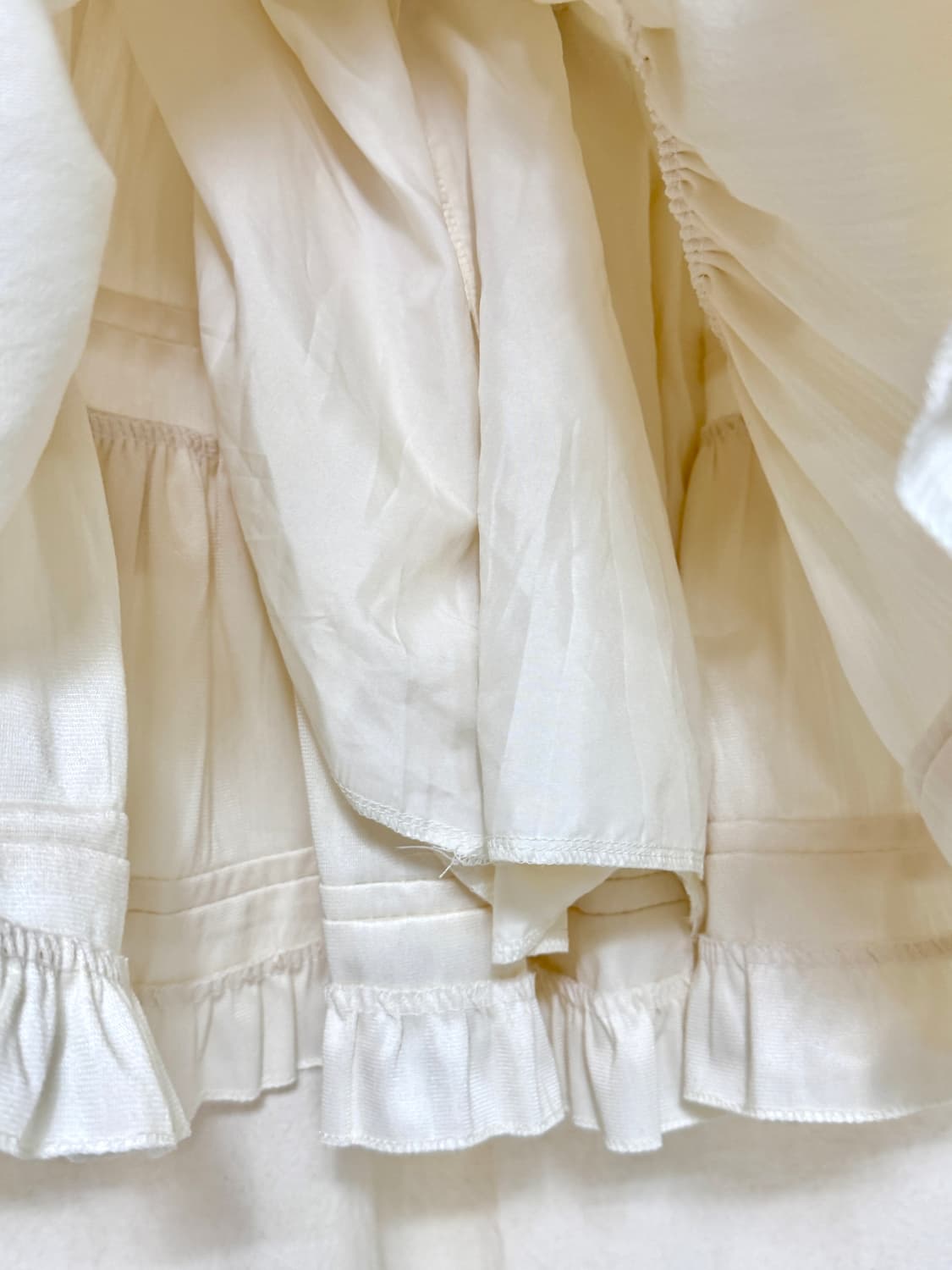 빈티지 아이보리 밴딩 캉캉스커트 상품이미지2