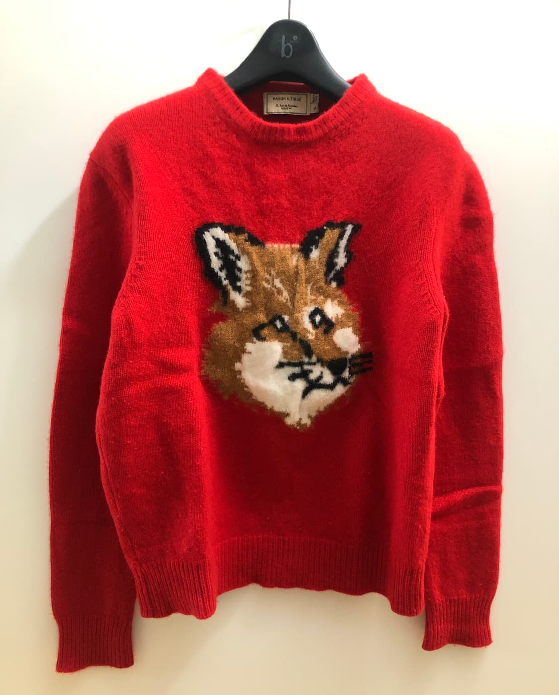 [여성S] 메종키츠네 폭스헤드 니트 레드 상품이미지1