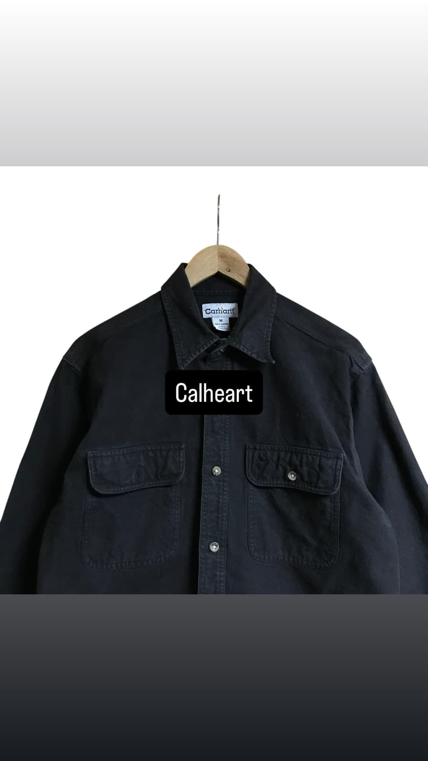 칼하트 시그니처로고 흑청색 셔츠 상품이미지1
