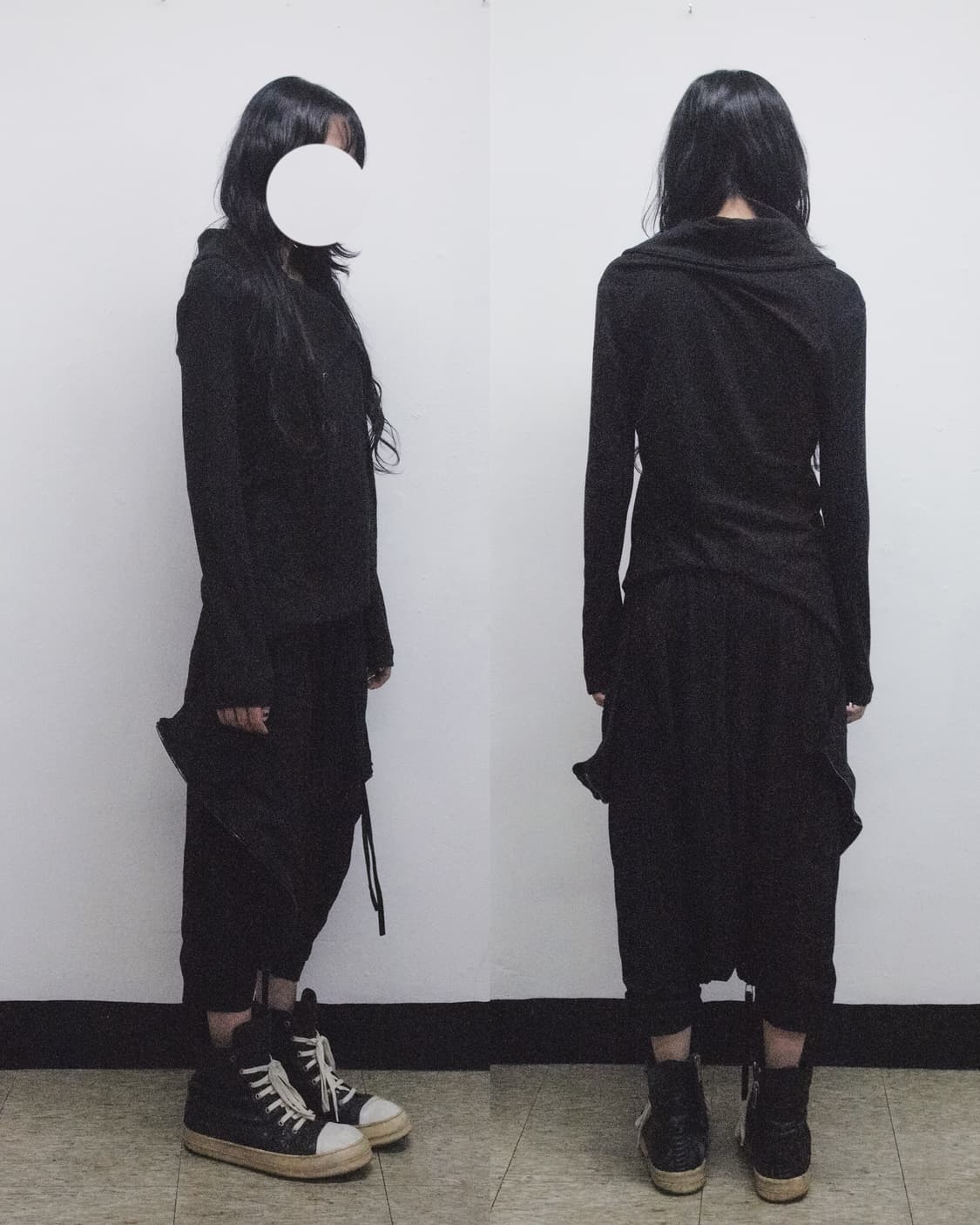 헬무트랭 asymmetric 하이넥 드레이프 집업 자켓 상품이미지1