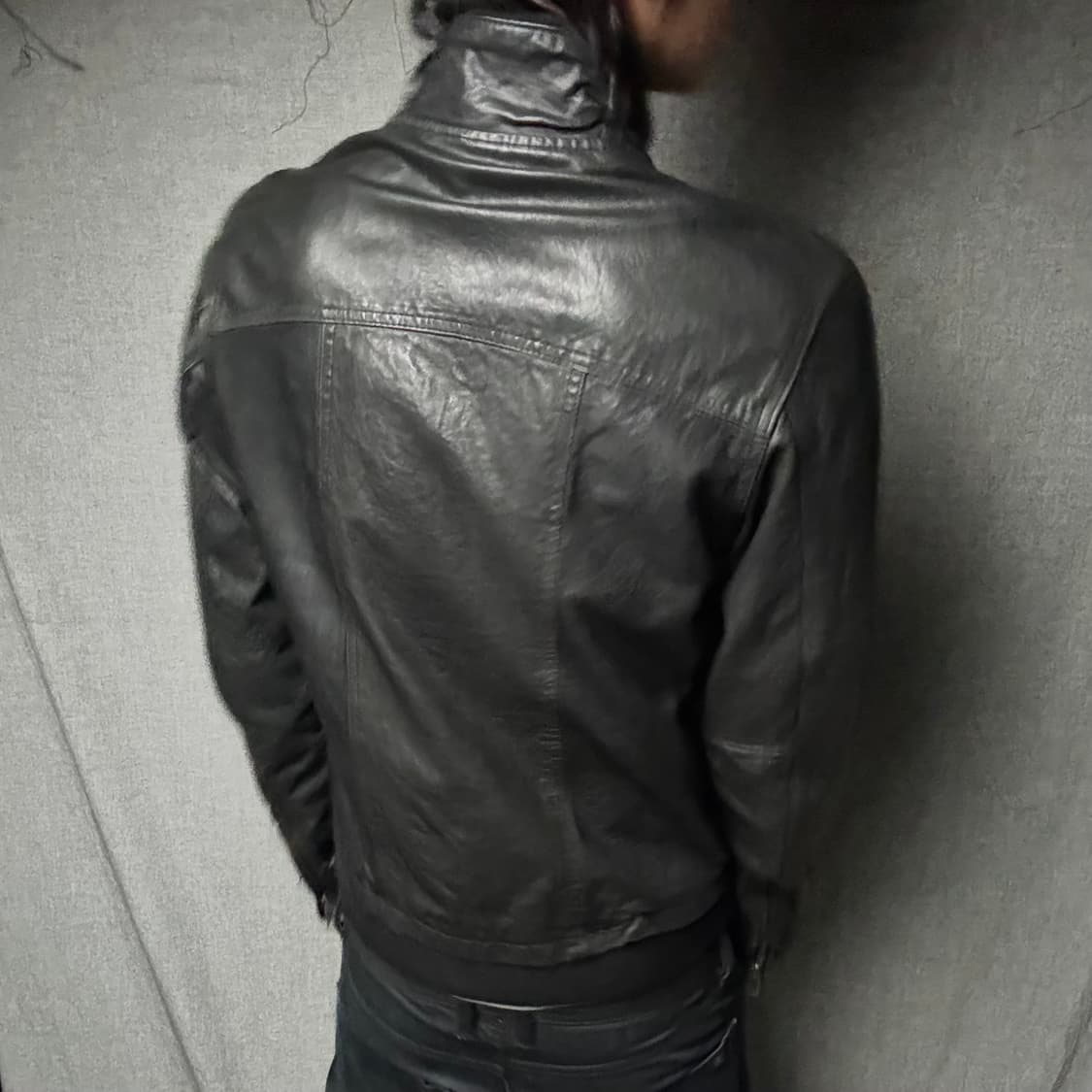 japan vintage lamb skin leather jacket 상품이미지5