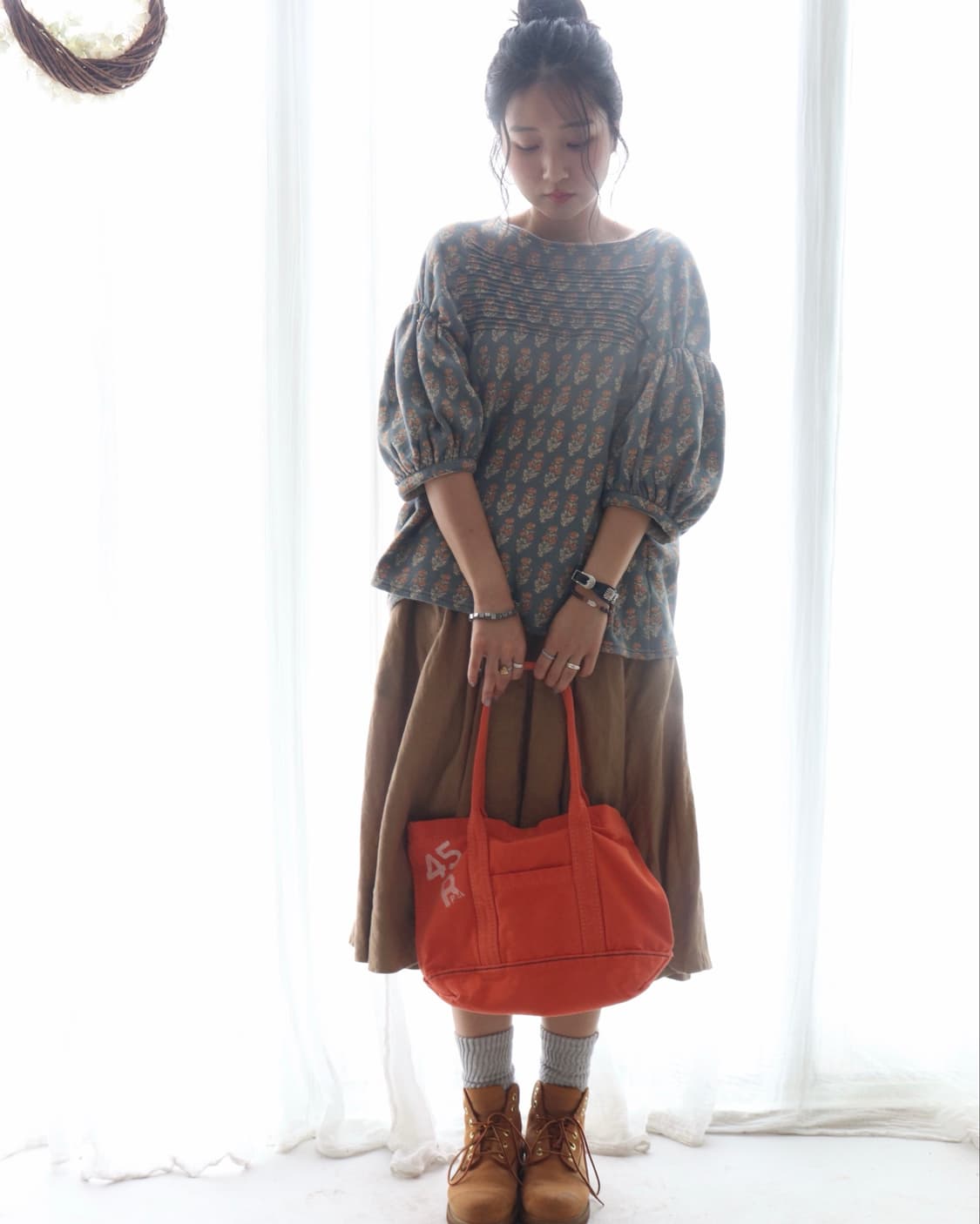 [45rpm] Orange Logo Tote Bag 상품이미지9