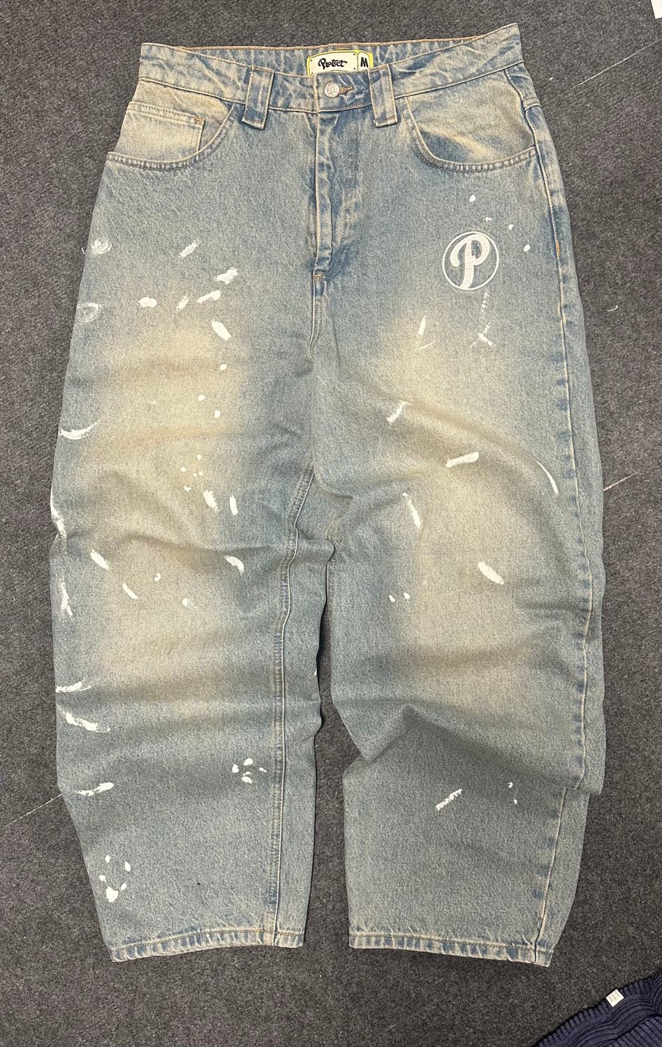 Protect.ldn 페인팅 데님팬츠 상품이미지1