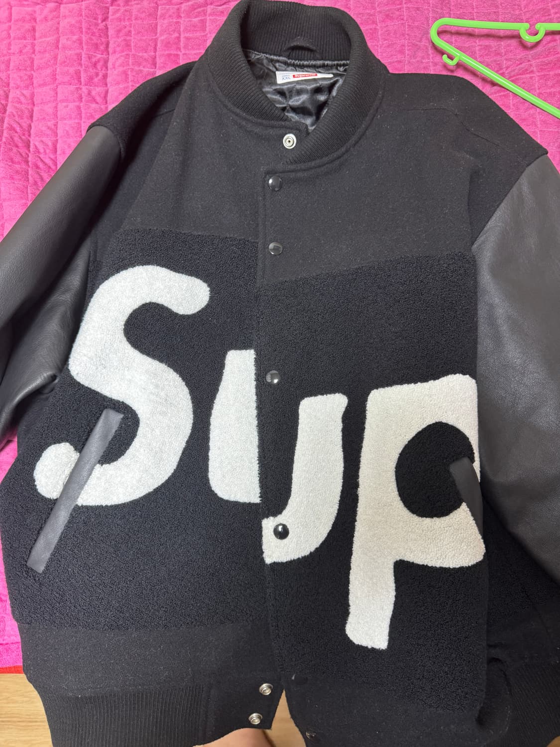 슈프림 빅로고 바시티 자켓 XXL 상품이미지1