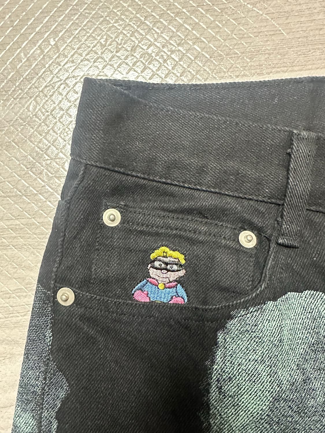 키드슈퍼 데님 블랙 (s) 상품이미지3