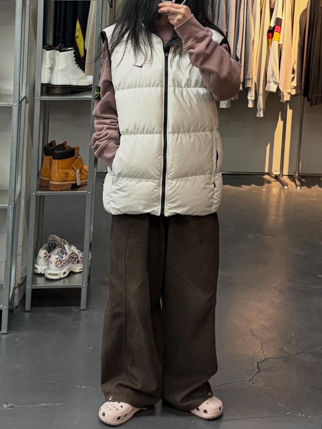 나이키 로고 화이트 패딩 베스트 A2108 상품이미지1