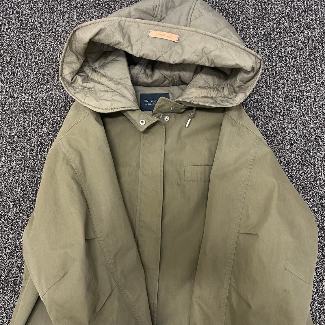Thursday Island 써스데이 아일랜드 롱 야상 코트 카키 상품이미지2
