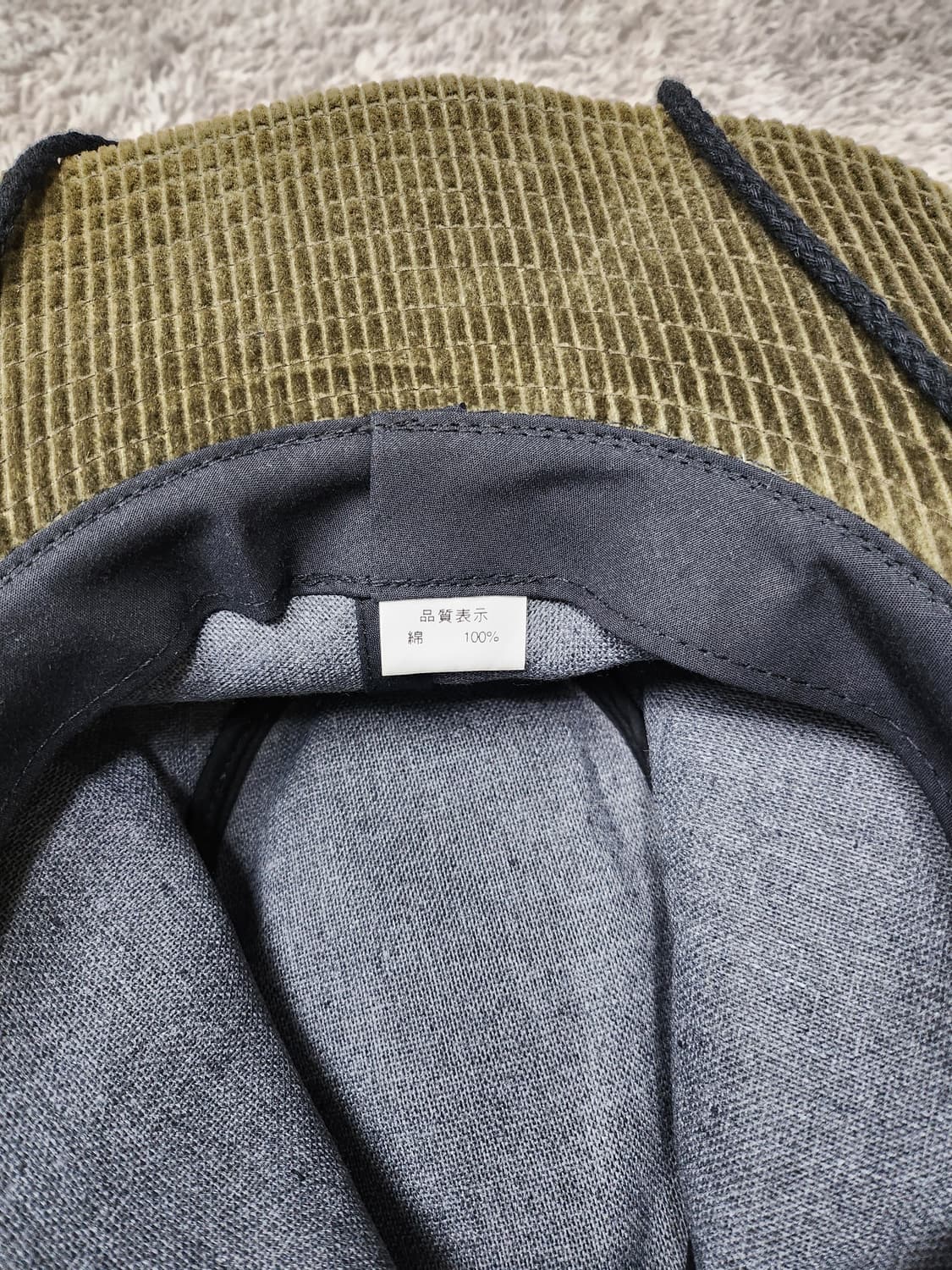 코듀로이 벙거지 모자 카키 새제품 상품이미지7