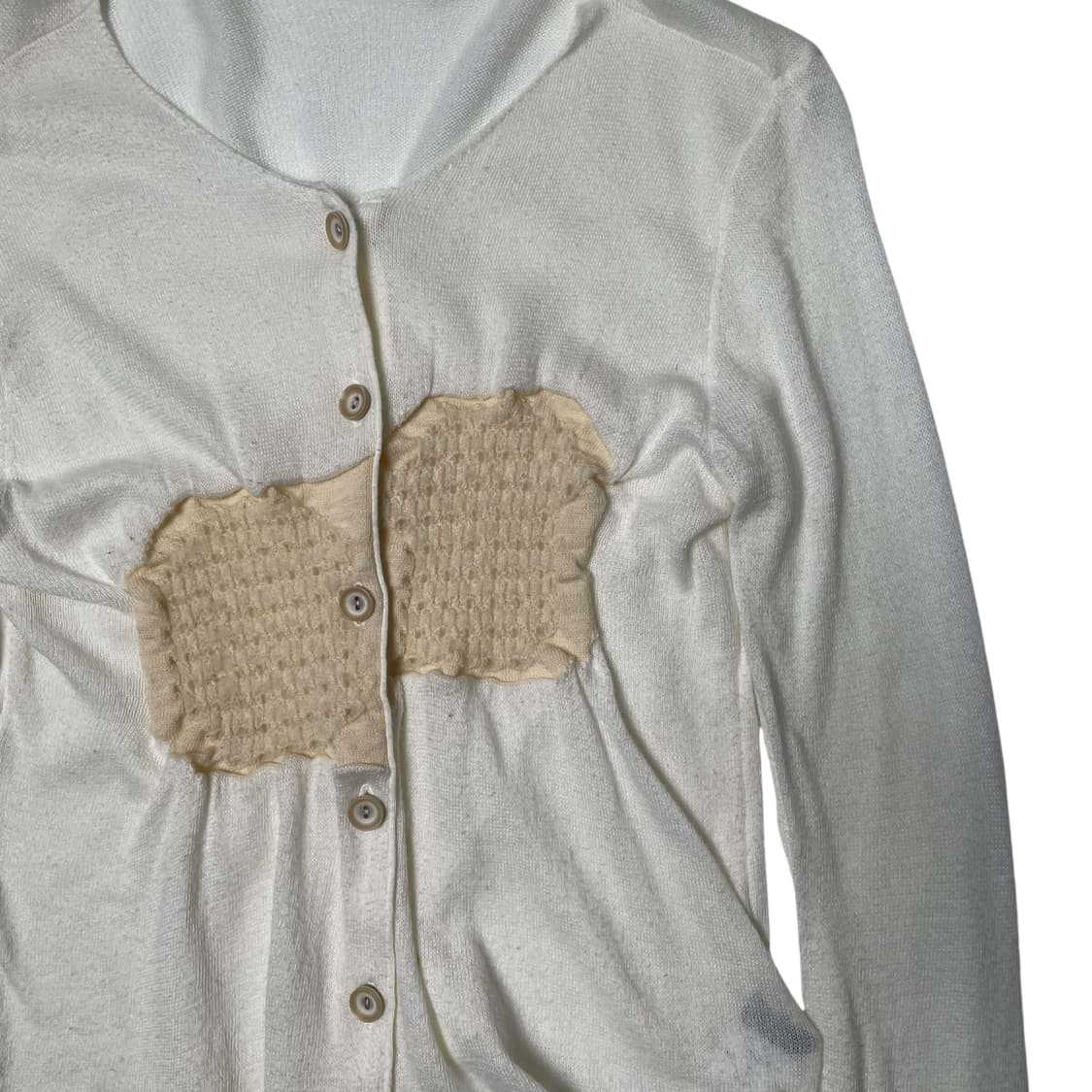 Pour deux 와플 디테일 캐시미어 블렌드 가디건 상품이미지3