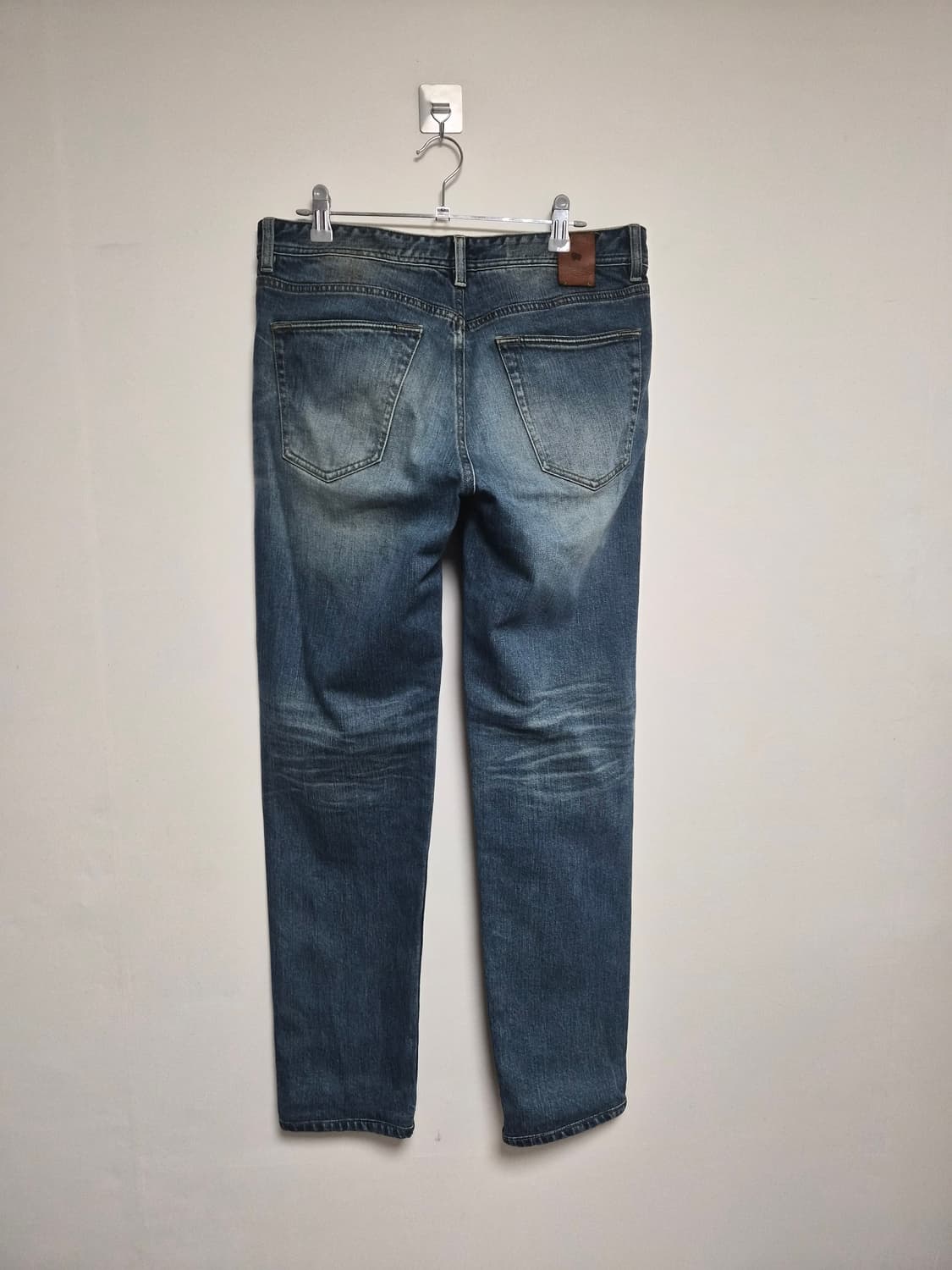 바스통Bastong 가죽패치 데님팬츠 32사이즈 P-21 상품이미지2