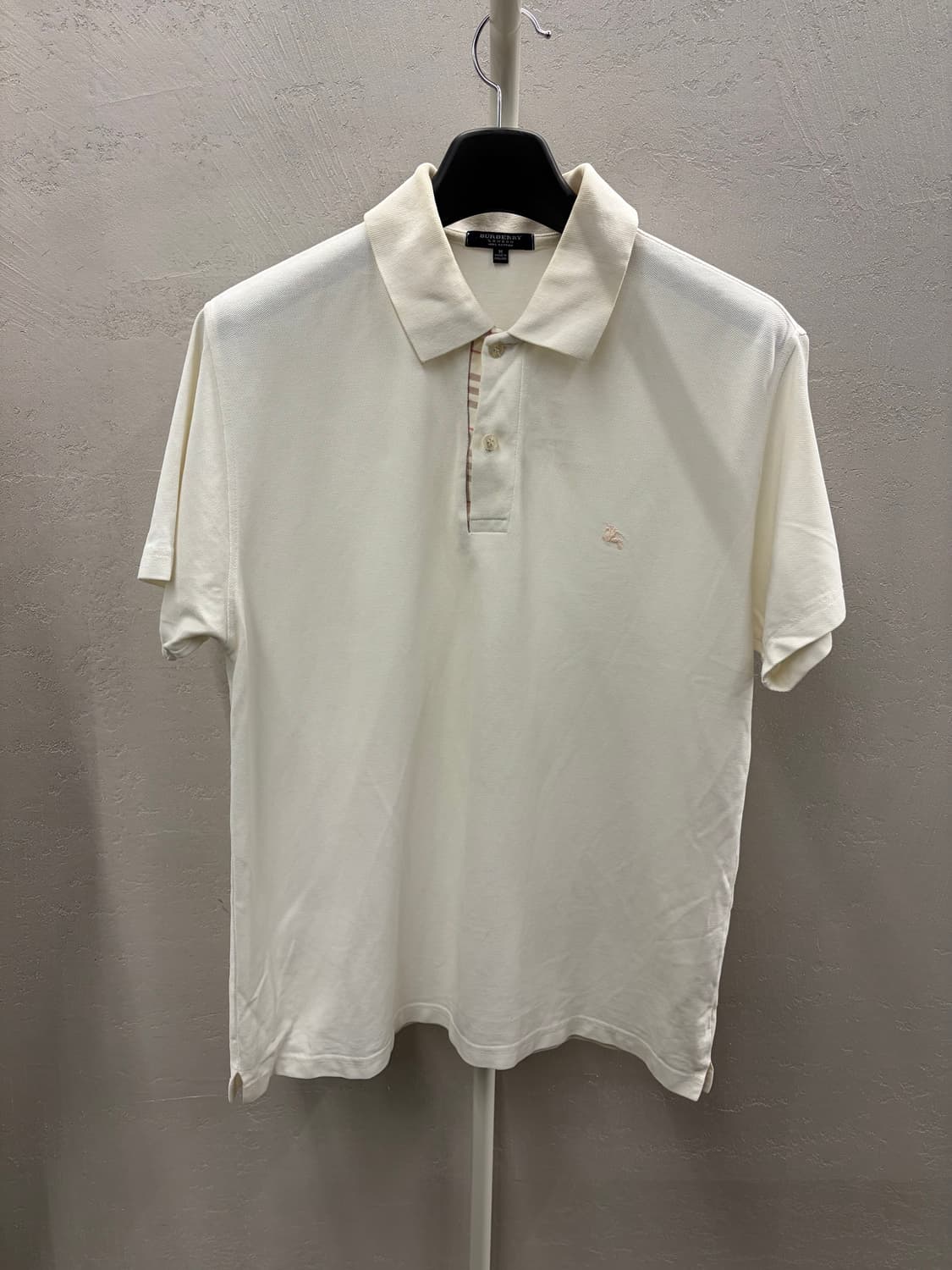버버리 런던 아이보리 코튼 폴로셔츠 M 상품이미지2