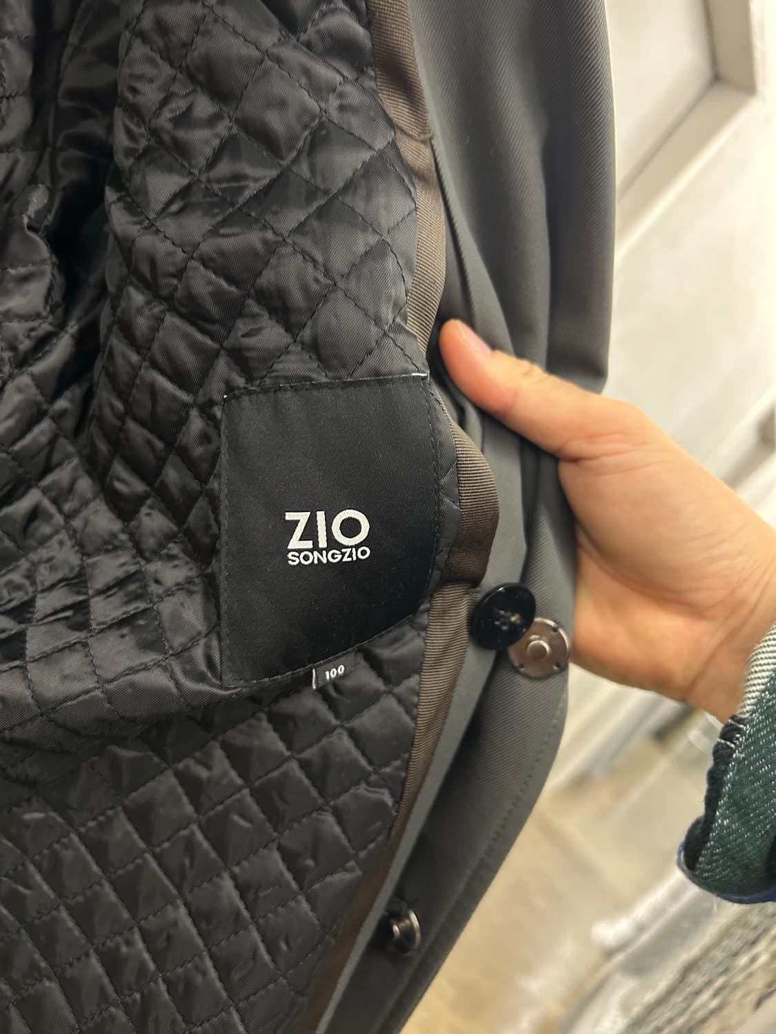 지오송지오 롱코트 그레이 상품이미지6