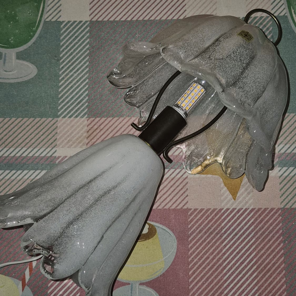 70s 이와타 핸드블로운 마블 빅 해파리 램프 상품이미지10