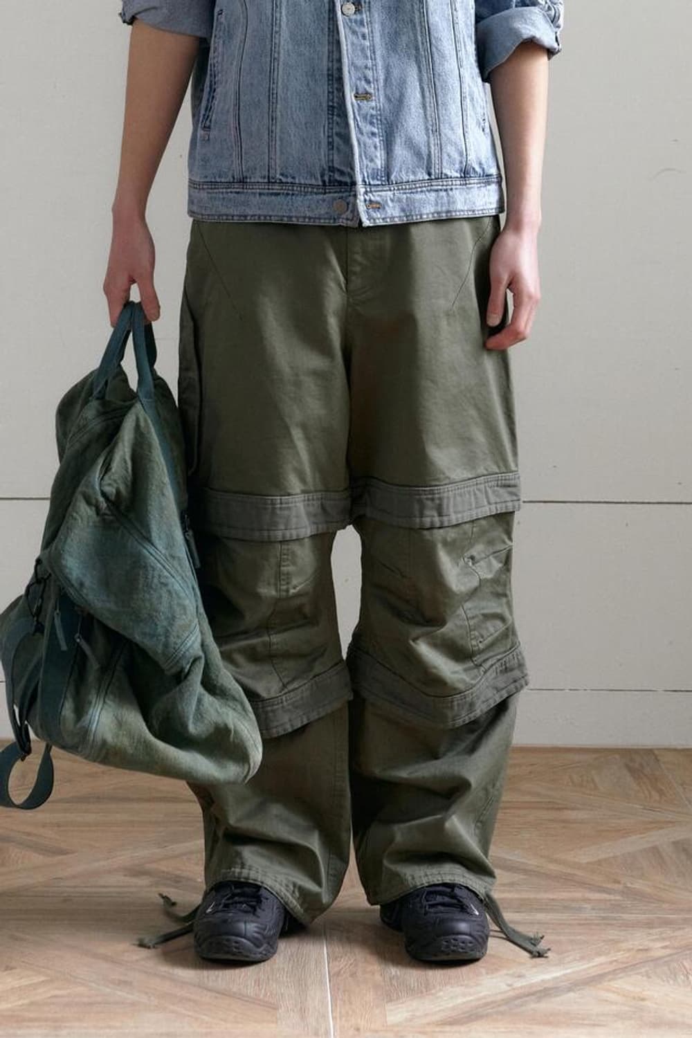 [2] 파 아카이브 레이어드 워크 팬츠 올리브 상품이미지2