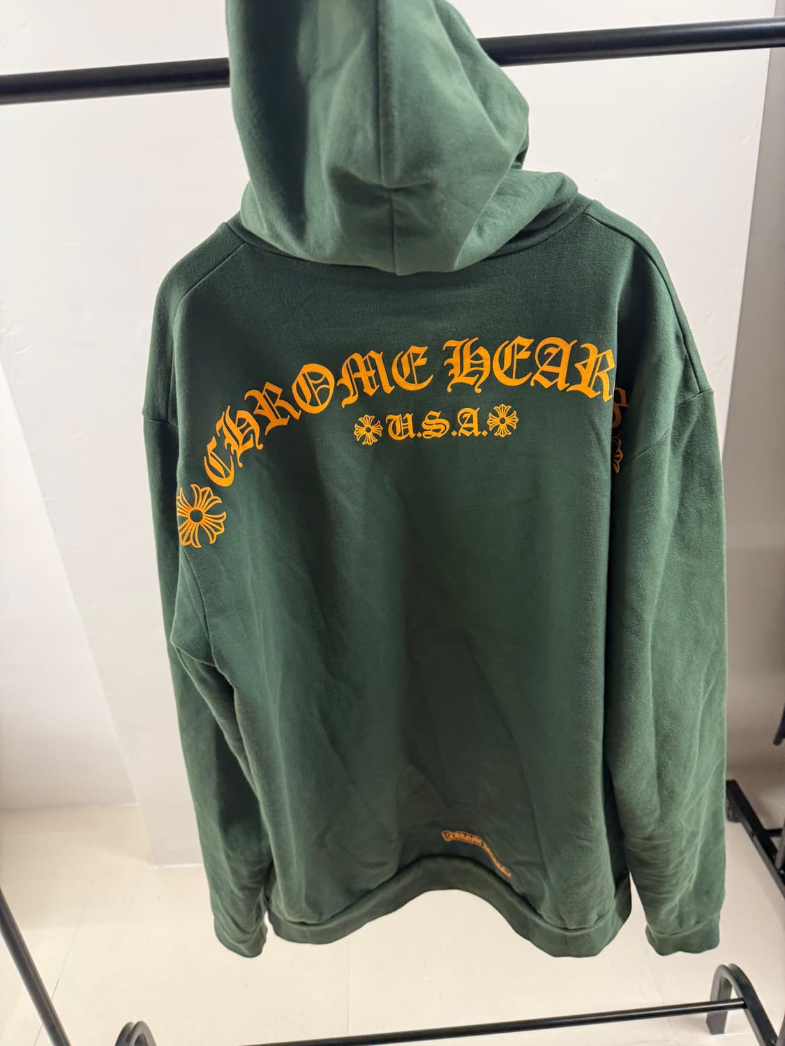 크롬하츠 U.S.A 아치 로고 후드티 그린 M 상품이미지2
