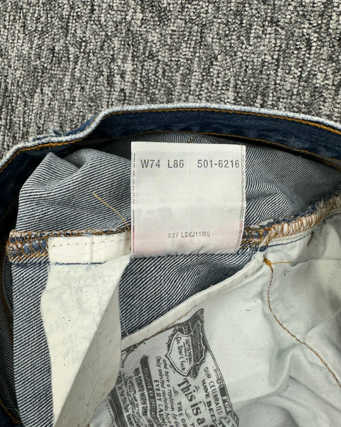 (허단36)리바이스 501 코리아 진청-M1406 상품이미지6