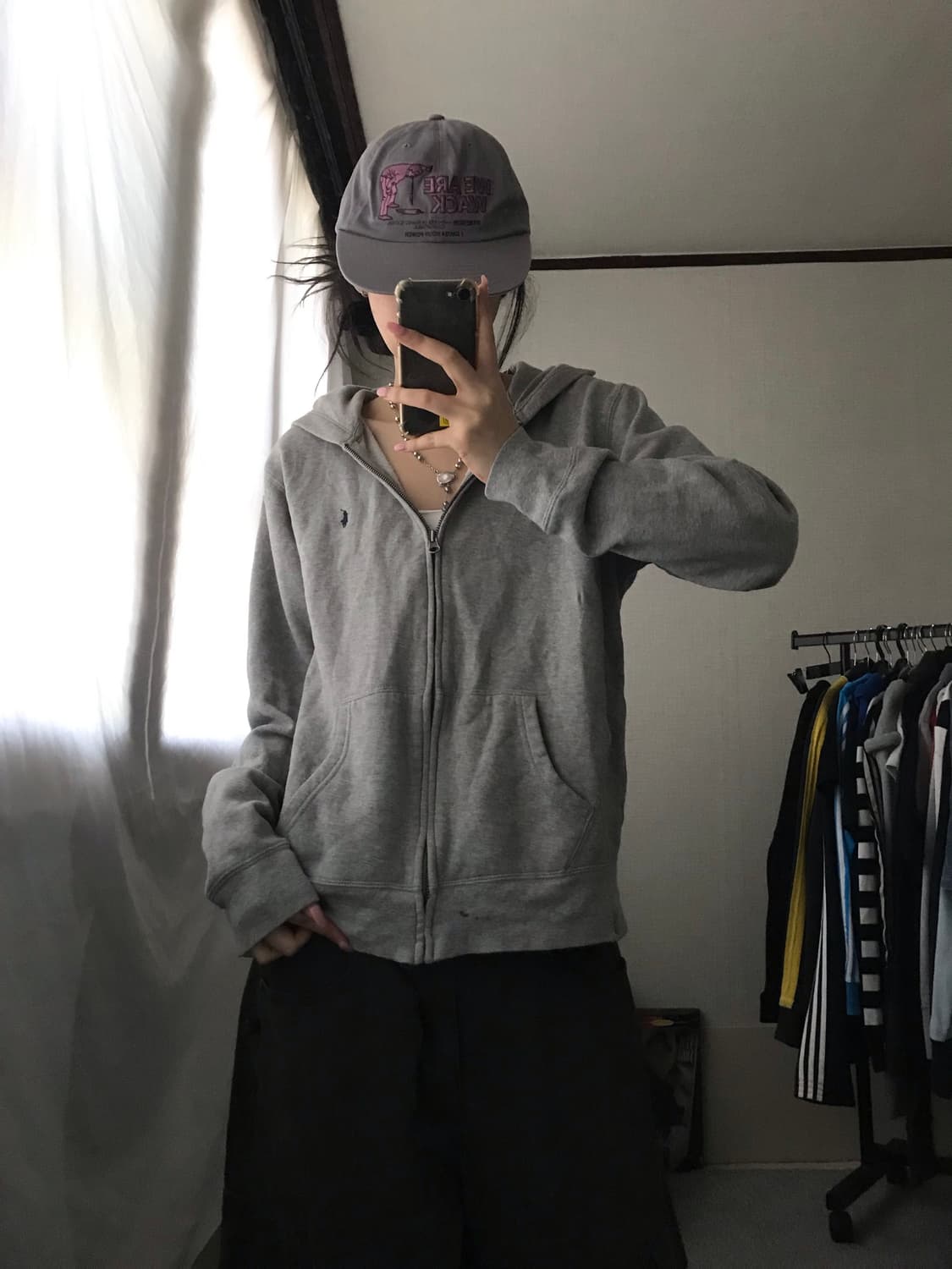 폴로 그레이 후드집업 상품이미지4