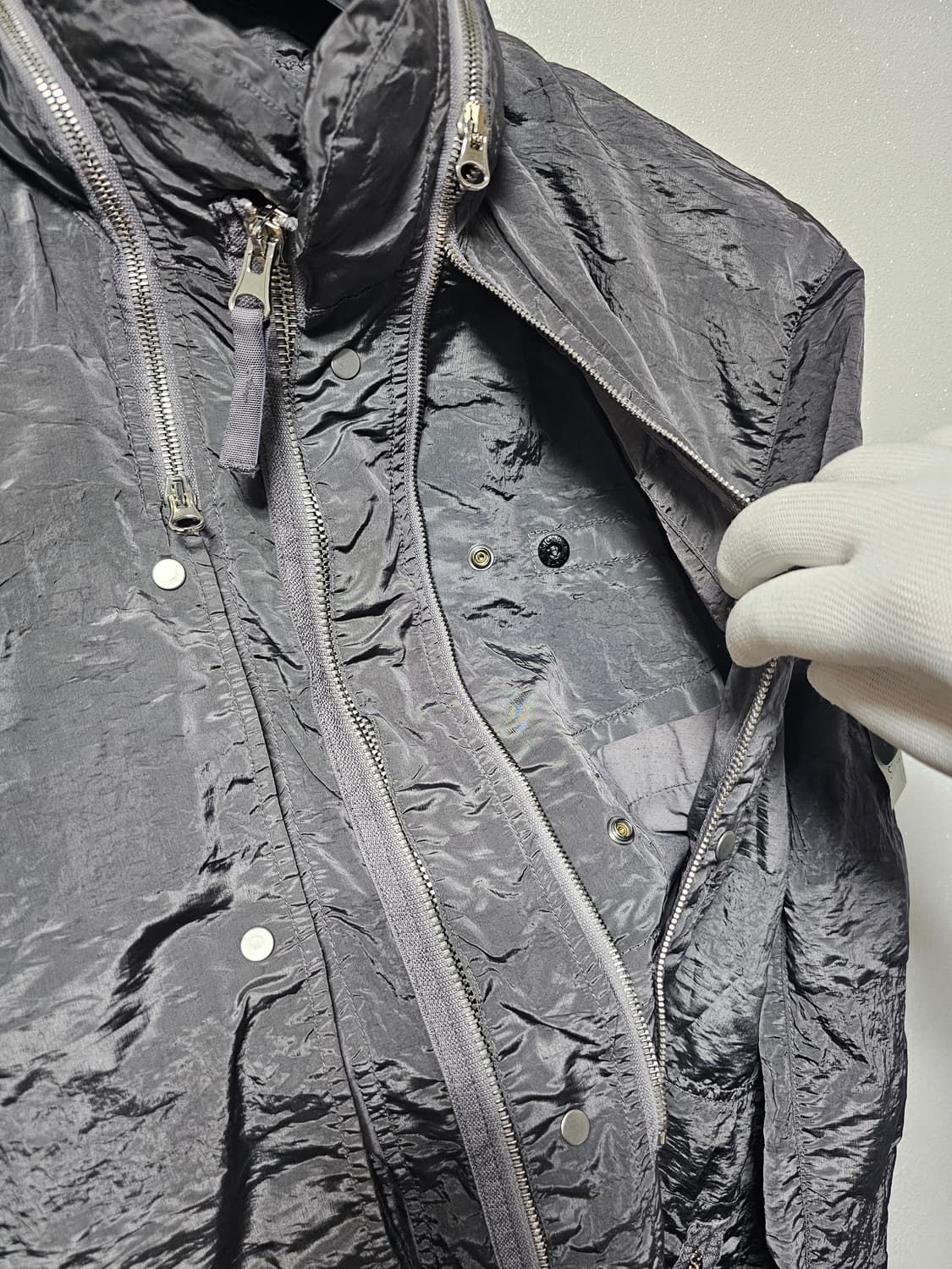 스톤아일랜드 쉐도우프로젝트 스트라이프 나일론메탈 야상파카 상품이미지4