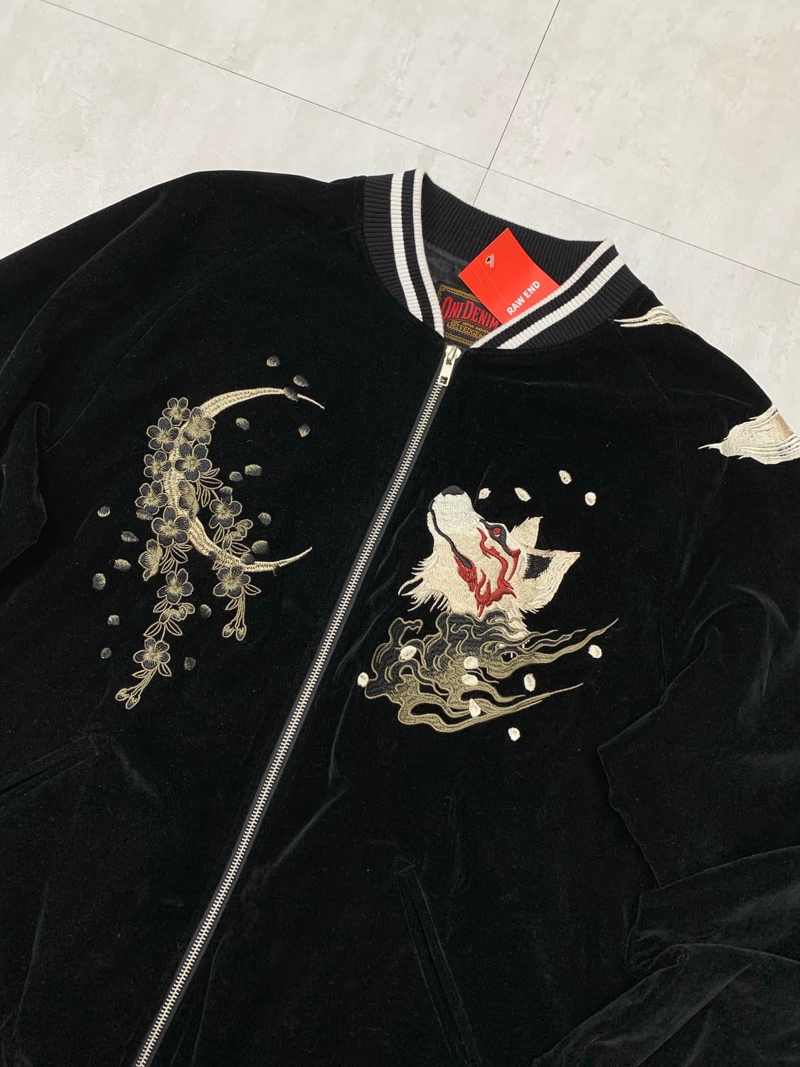 Onidenim 벨벳 자수 스카쟌 #235 상품이미지4