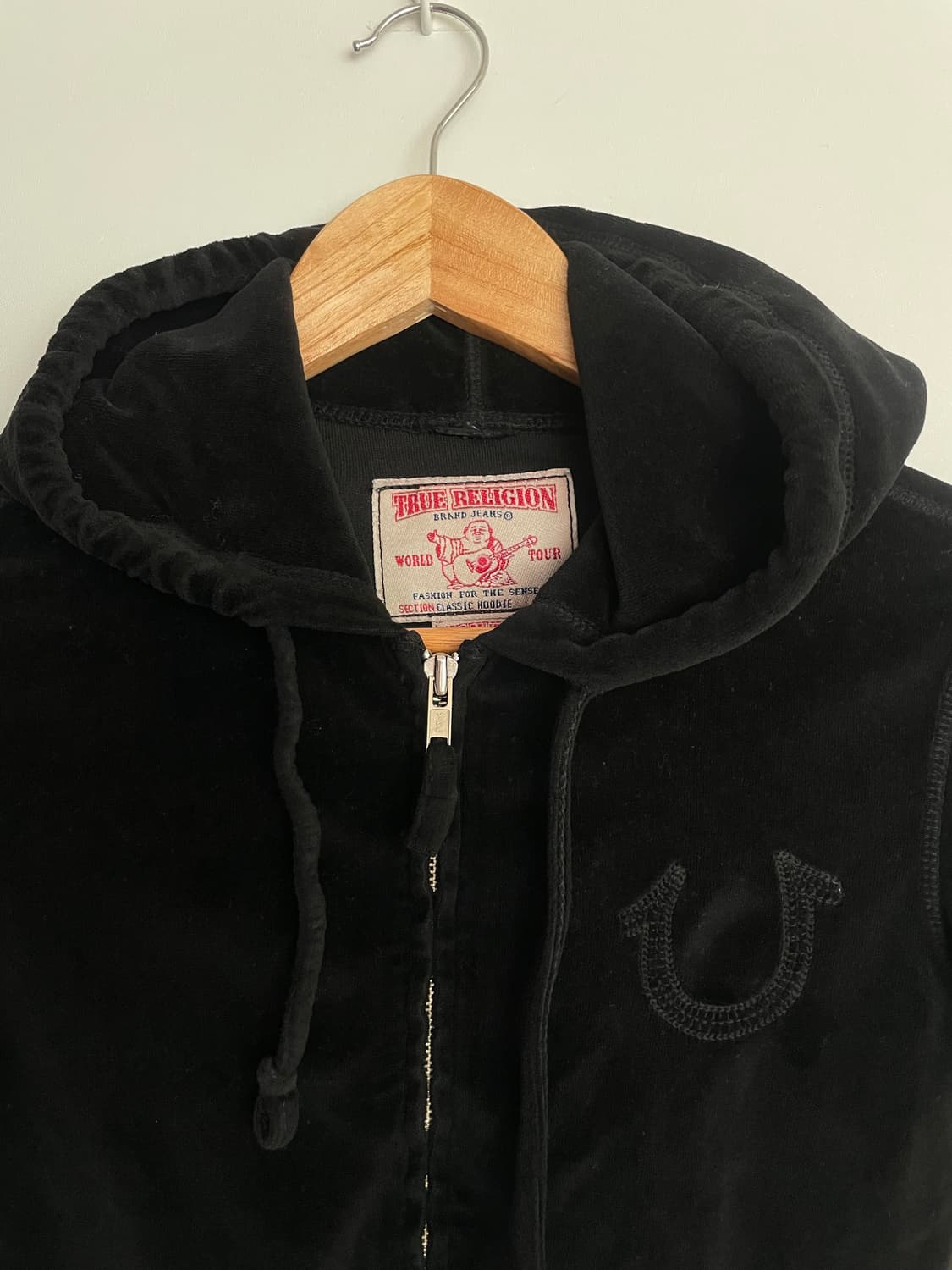 True Religion 벨벳 후드 집업 xs 상품이미지2