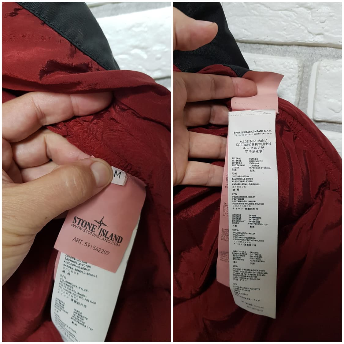 [남95~100/정품] 스톤아일랜드 라이트써모코튼 다운 상품이미지7