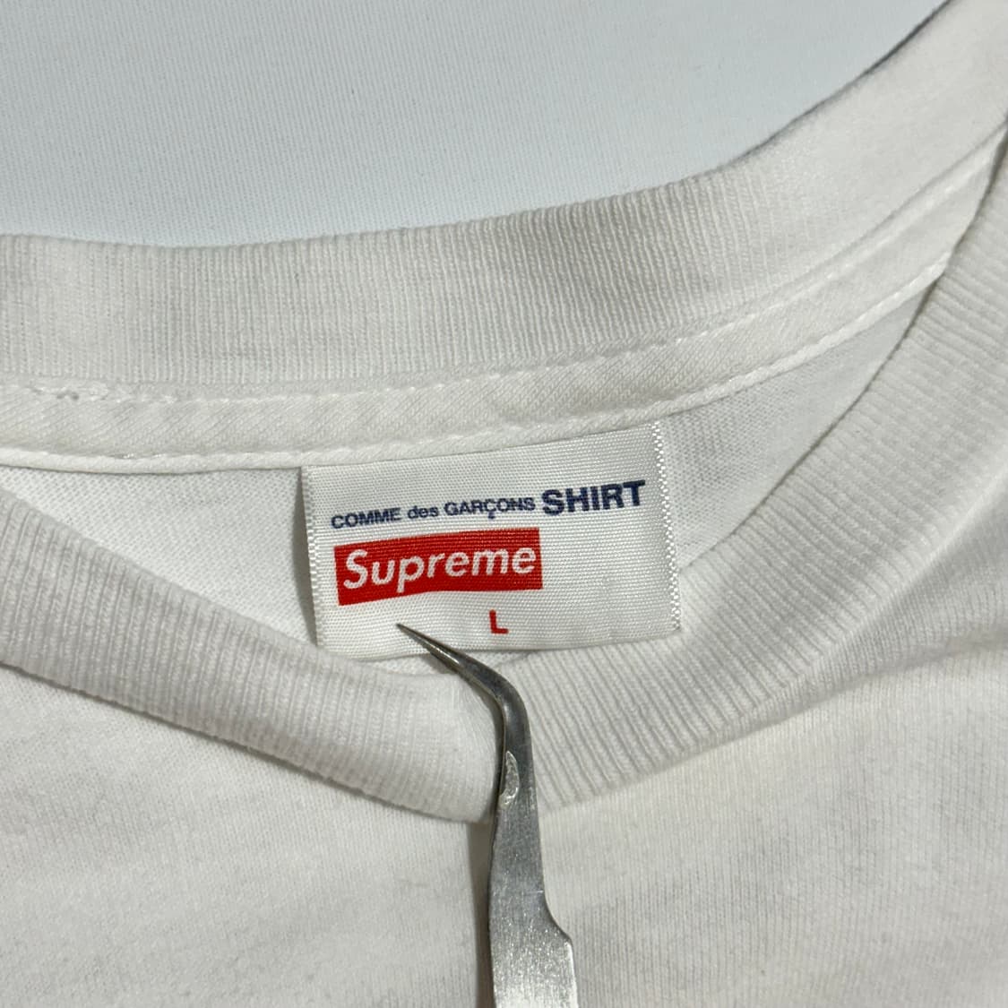 슈프림 꼼데가르송 박스로고 반팔티셔츠 상품이미지4