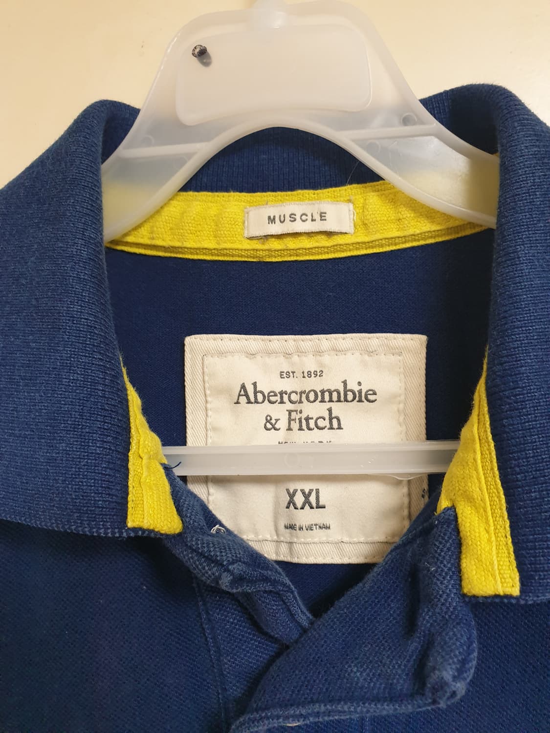 [남성] 아베크롬비앤피치 정품 네이비 반팔 카라티 상품이미지4