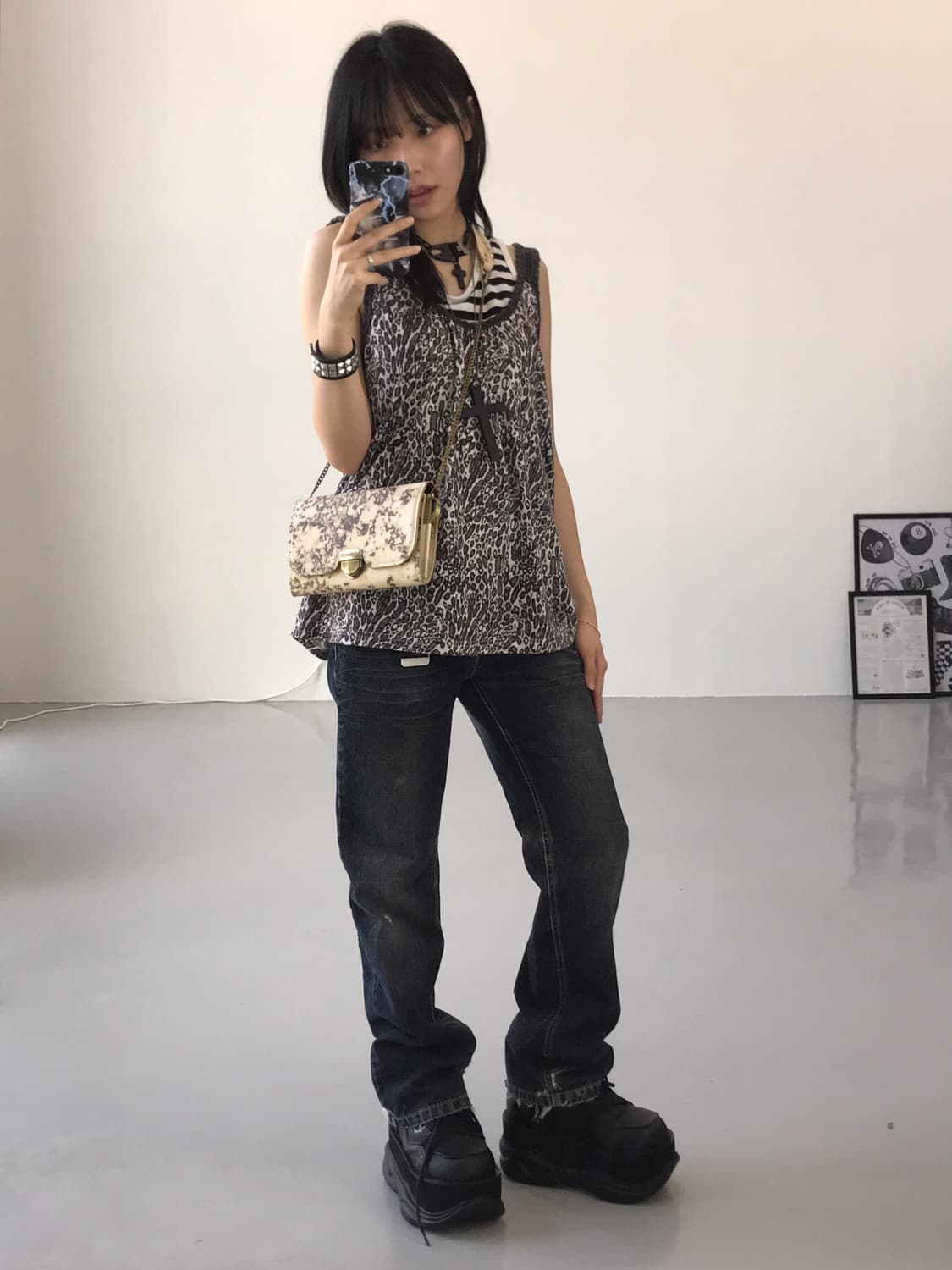 Free People Animal Sleeveless T-Shirts 상품이미지2