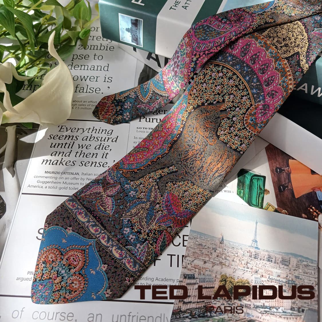 테드 라피두스 실크 페이즐리 패턴 넥타이 9cm A+등급 E799
 상품이미지2